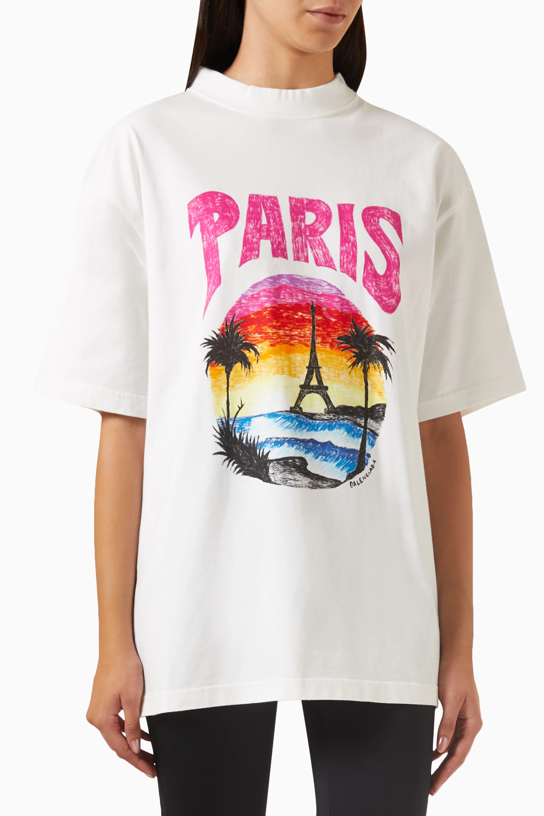 Balenciaga multicolor cheap t shirt