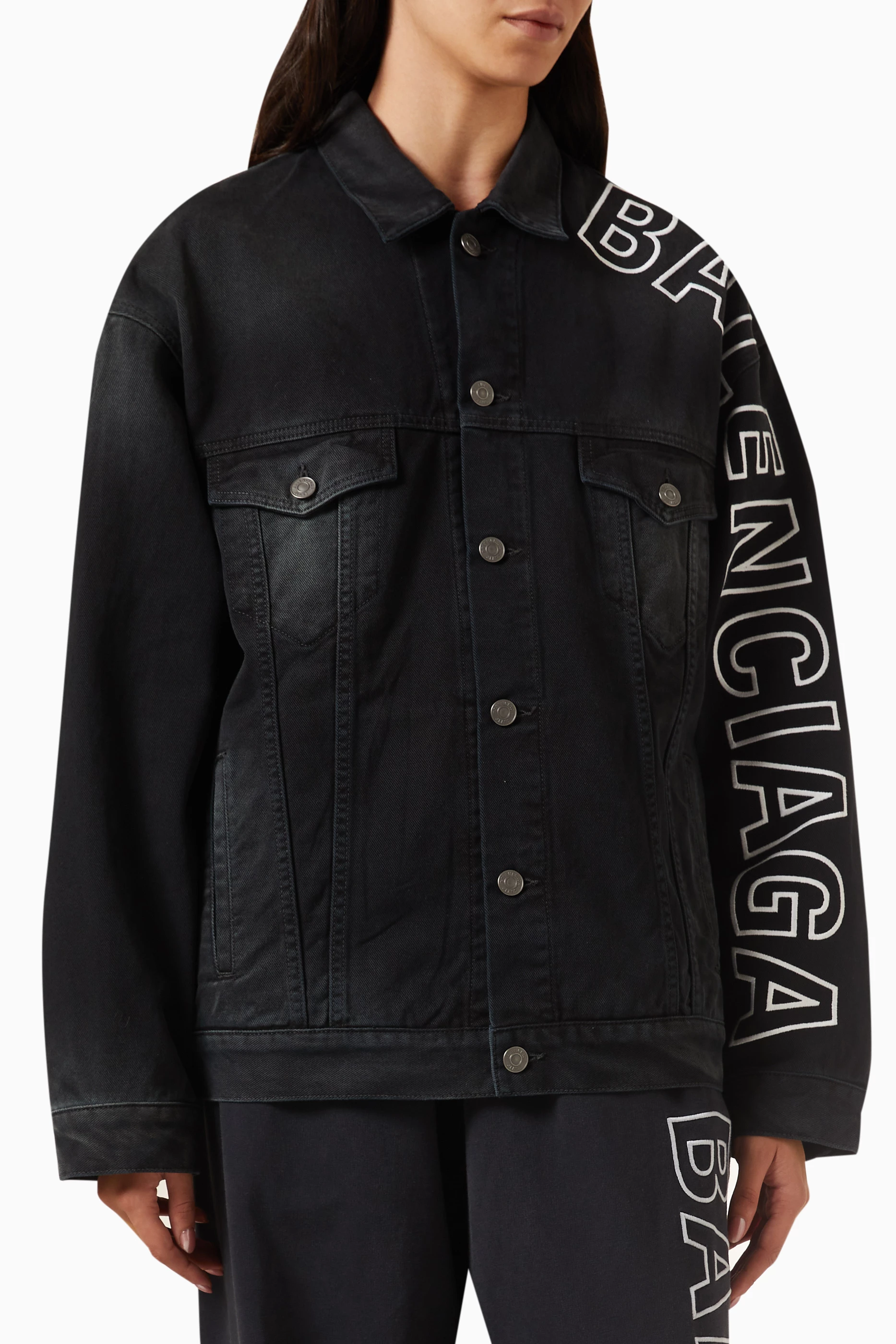 Balenciaga large logo jacket sales