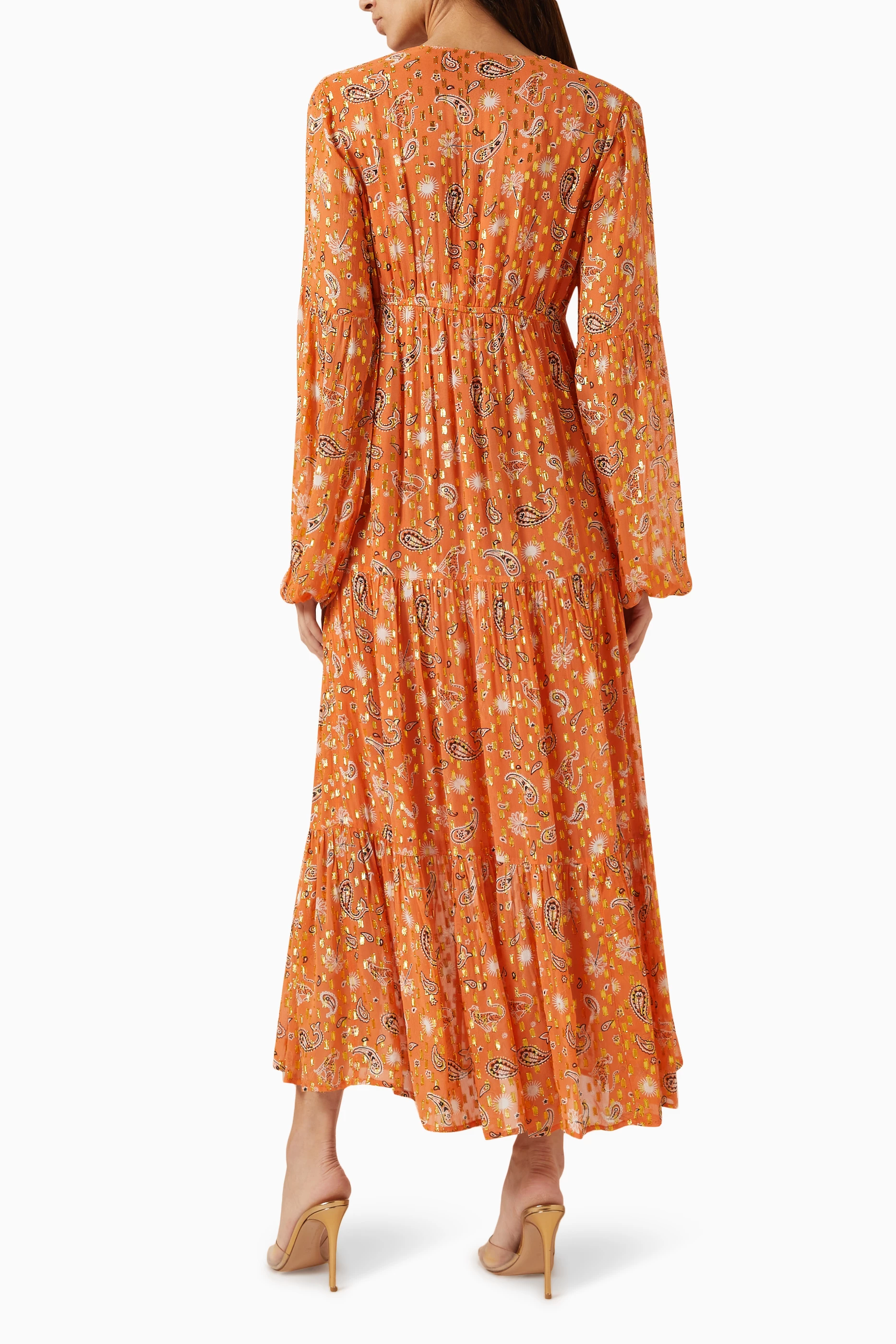 Orange online cheetah dress