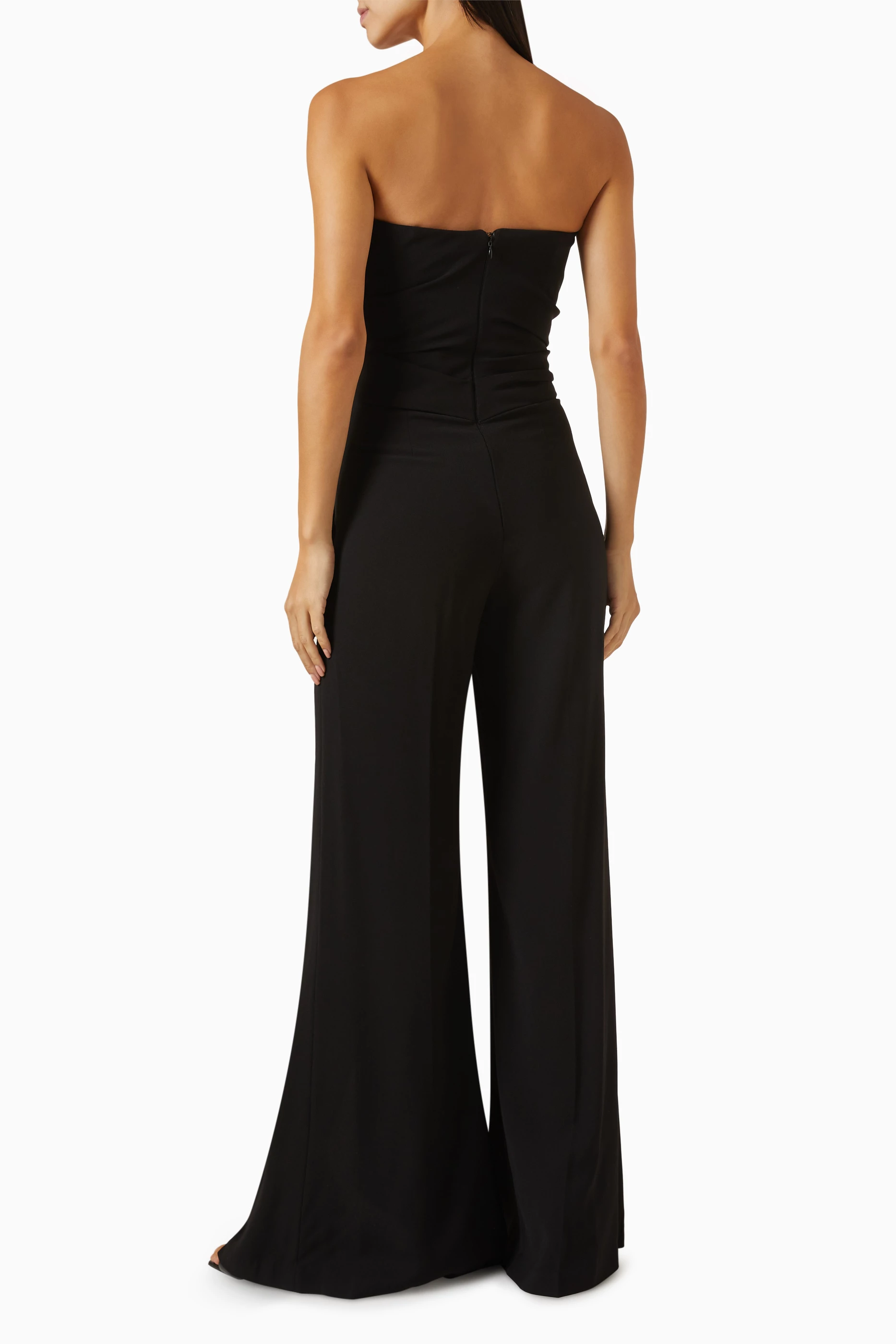 Buy Gemy Maalouf Black Bead-embellished Strapless Jumpsuit in