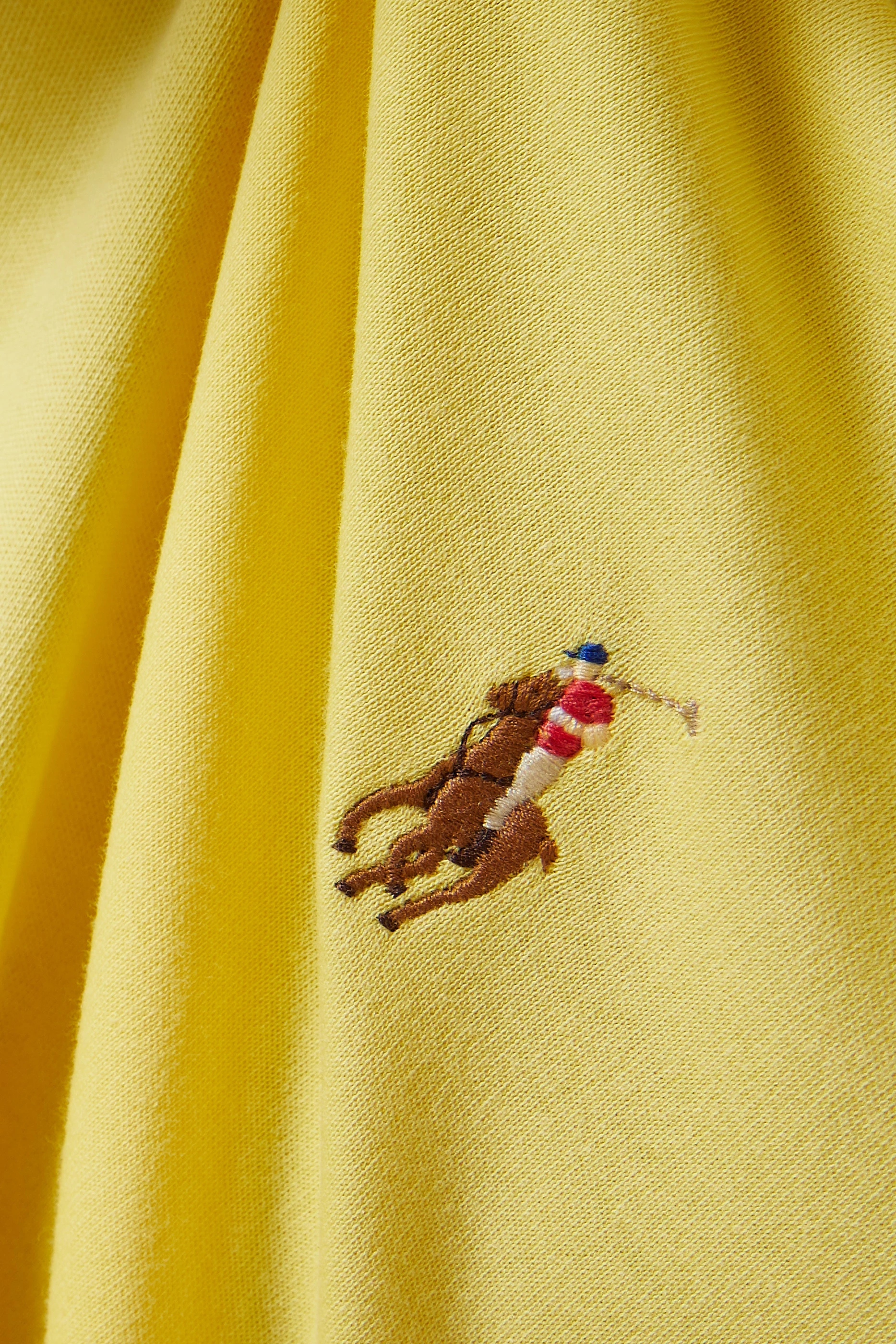 Buy Polo Ralph Lauren Yellow Pony Polo Shirt in Cotton for Men in