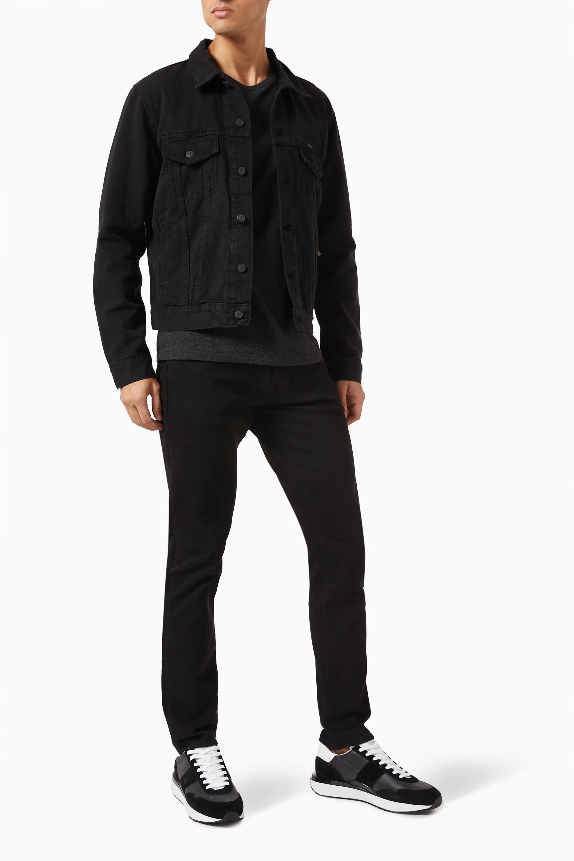 Ralph lauren black denim jacket hotsell