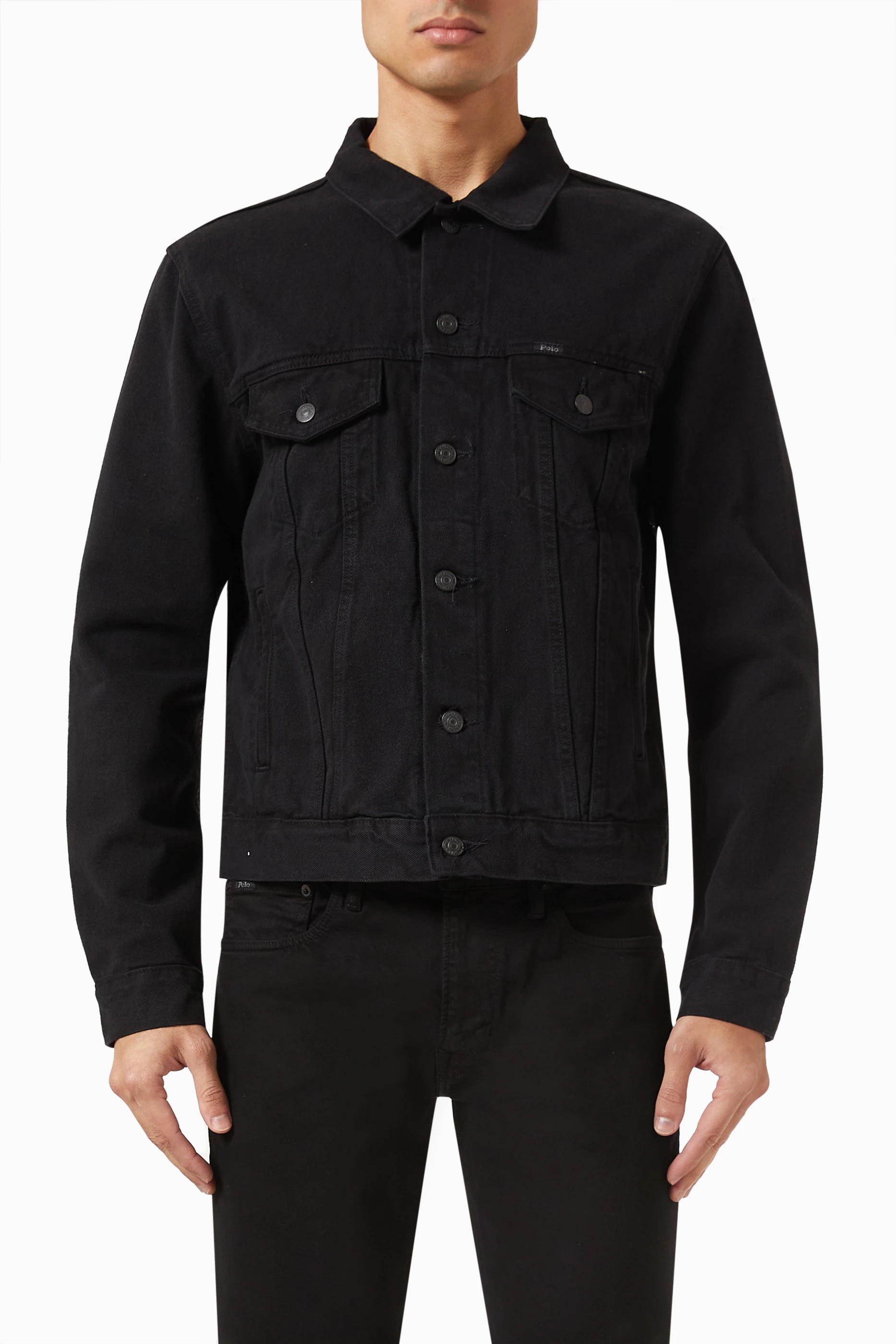 Buy Polo Ralph Lauren Black Icon Trucker Jacket in Denim for Men