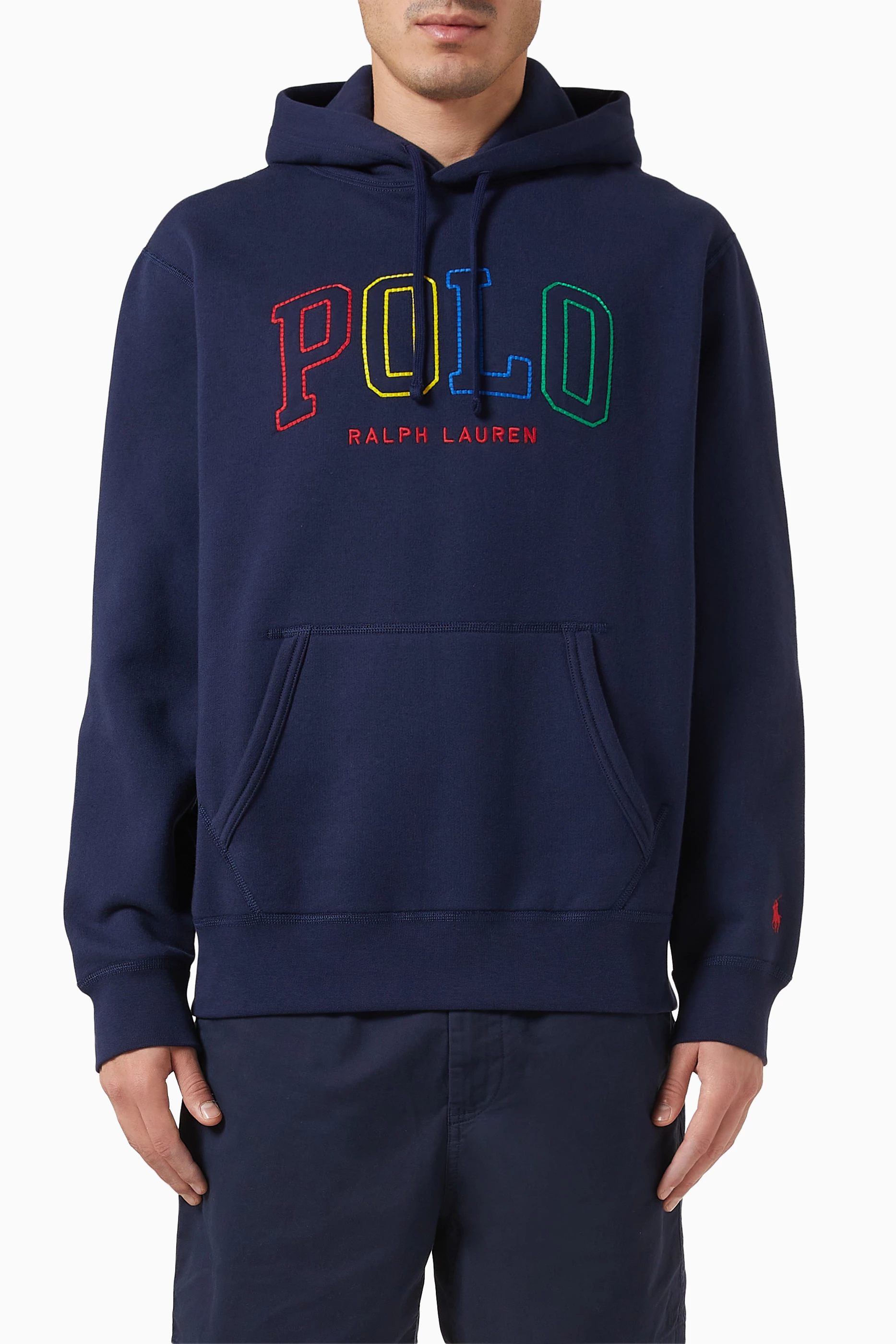 Polo hoodie hot sale blue