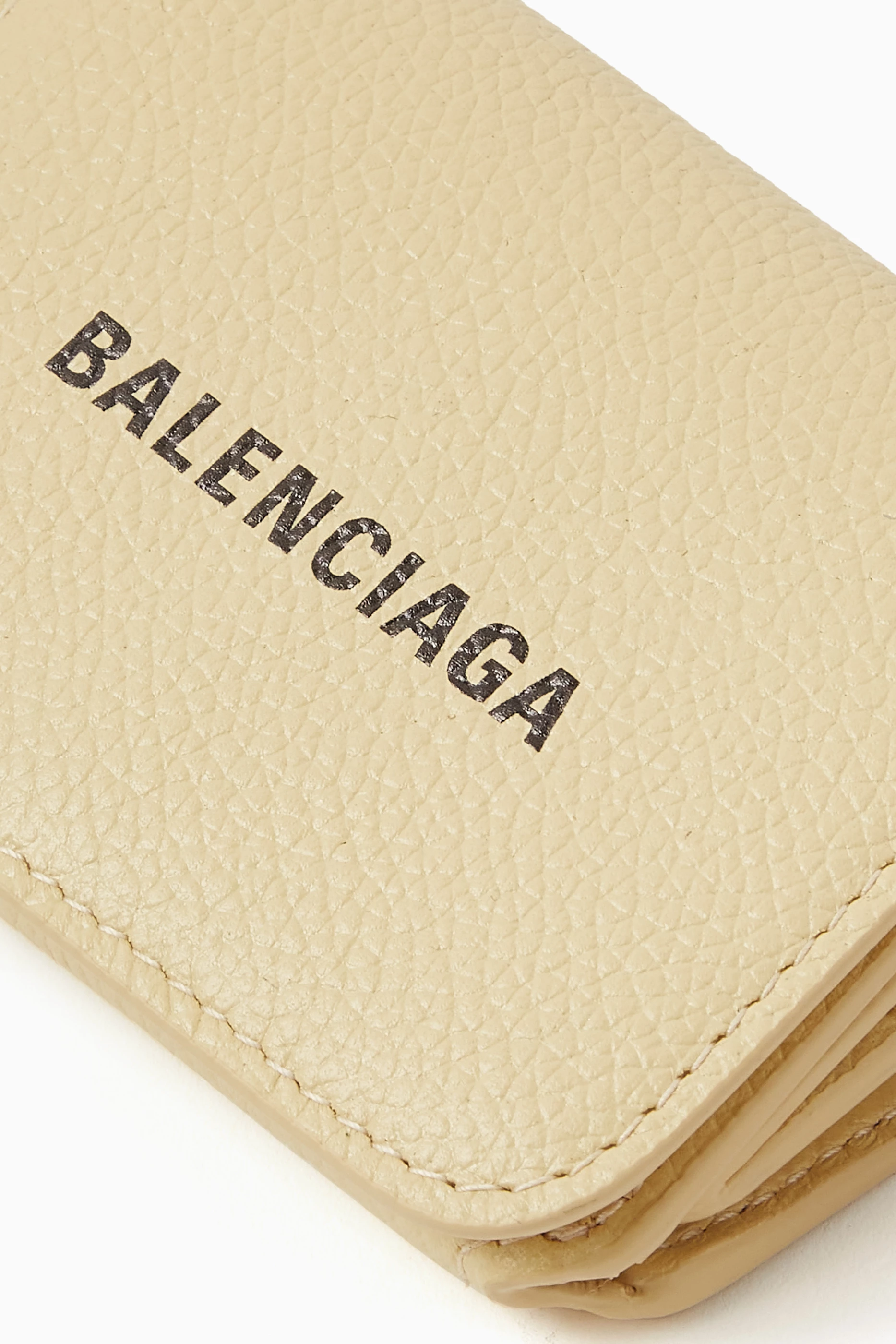 Buy Balenciaga Yellow Mini Cash Wallet in Grained Calfskin for Women in UAE Ounass
