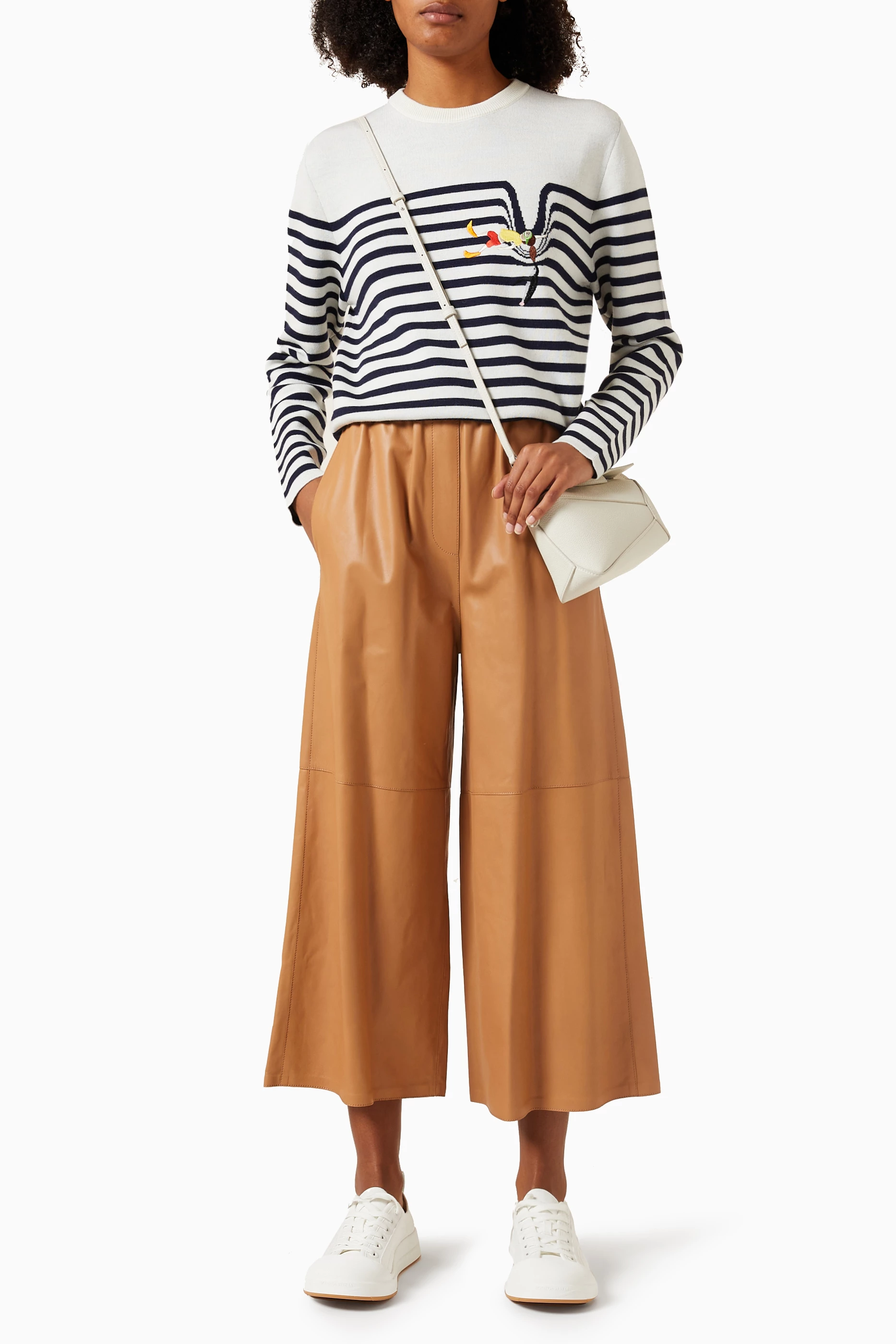 Buy LOEWE White Striped Sweater in Wool for Women in UAE Ounass