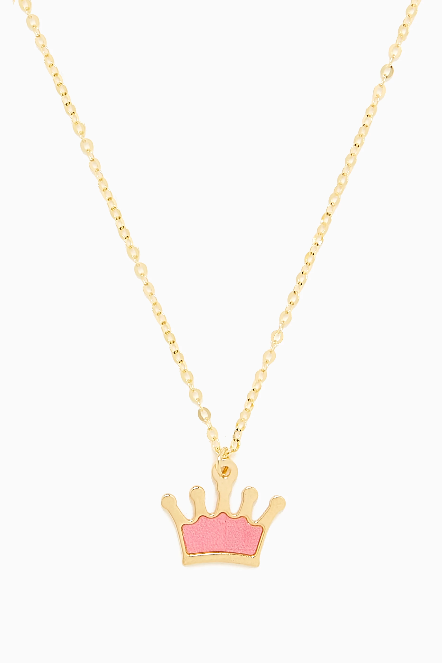 Buy Damas Yellow Ara Bella Crown Necklace in 18kt Gold for Kids in UAE Ounass
