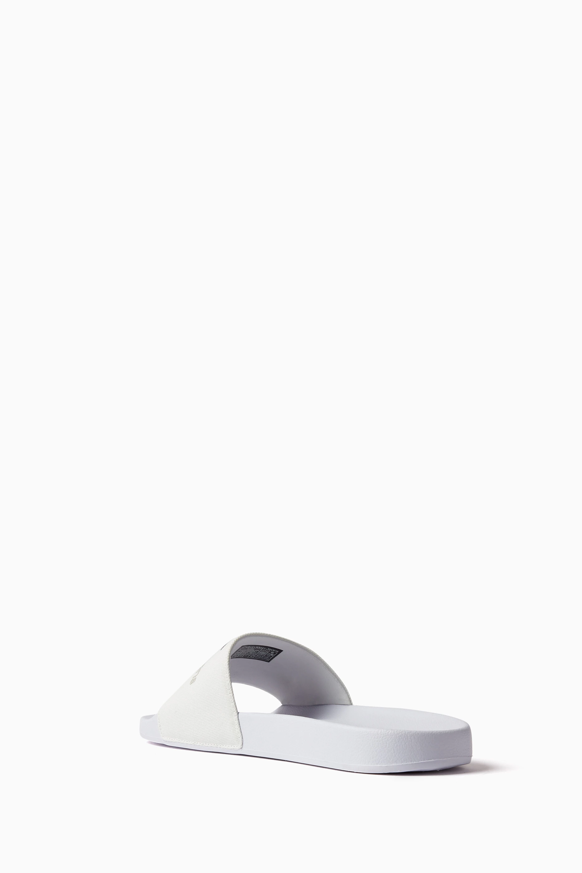 Calvin klein sliders new arrivals mens white