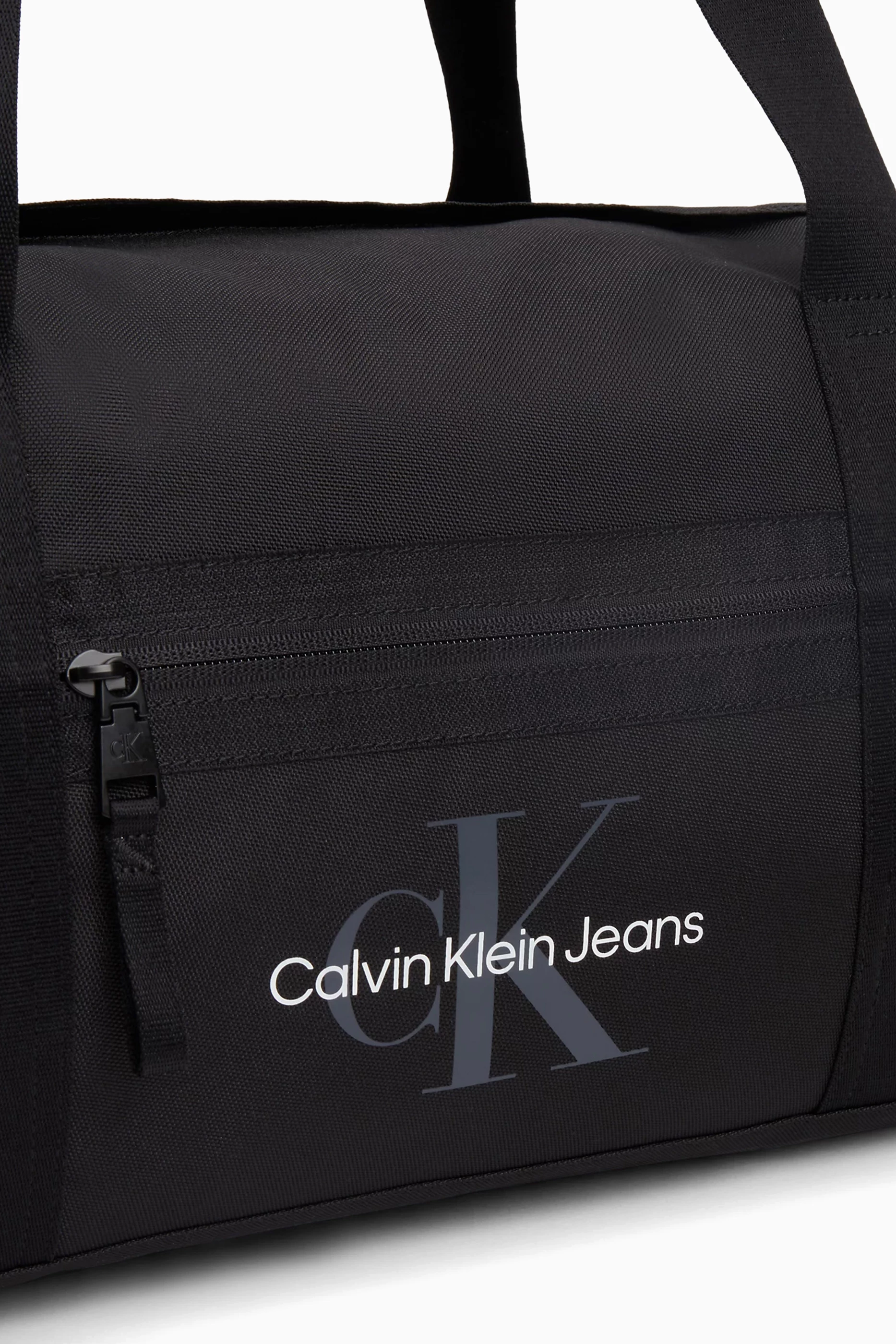 Buy Calvin Klein Jeans Black Duffle Bag in Recycled Nylon for Men