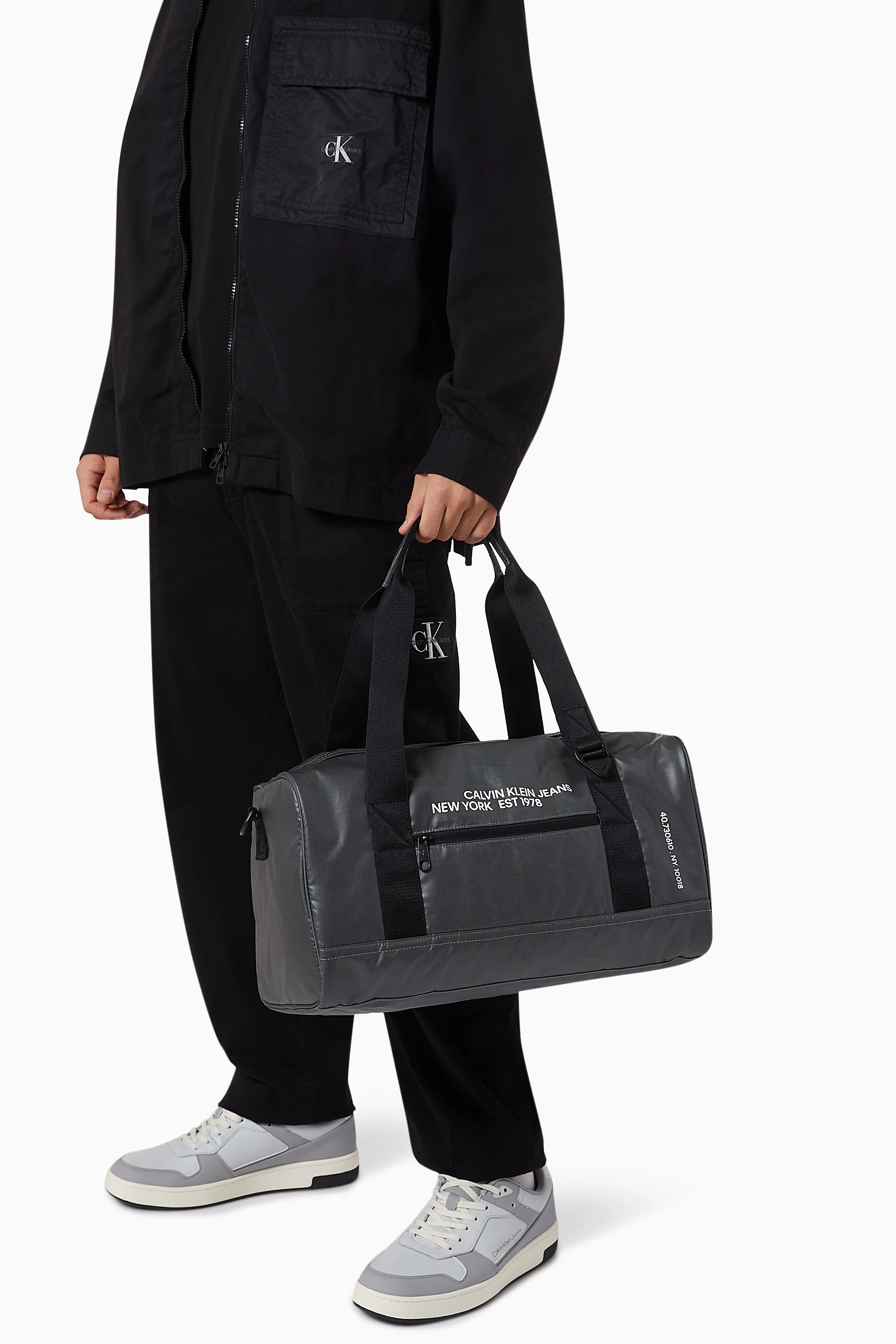 Buy Calvin Klein Jeans Grey Sport Essentials Duffle Bag in