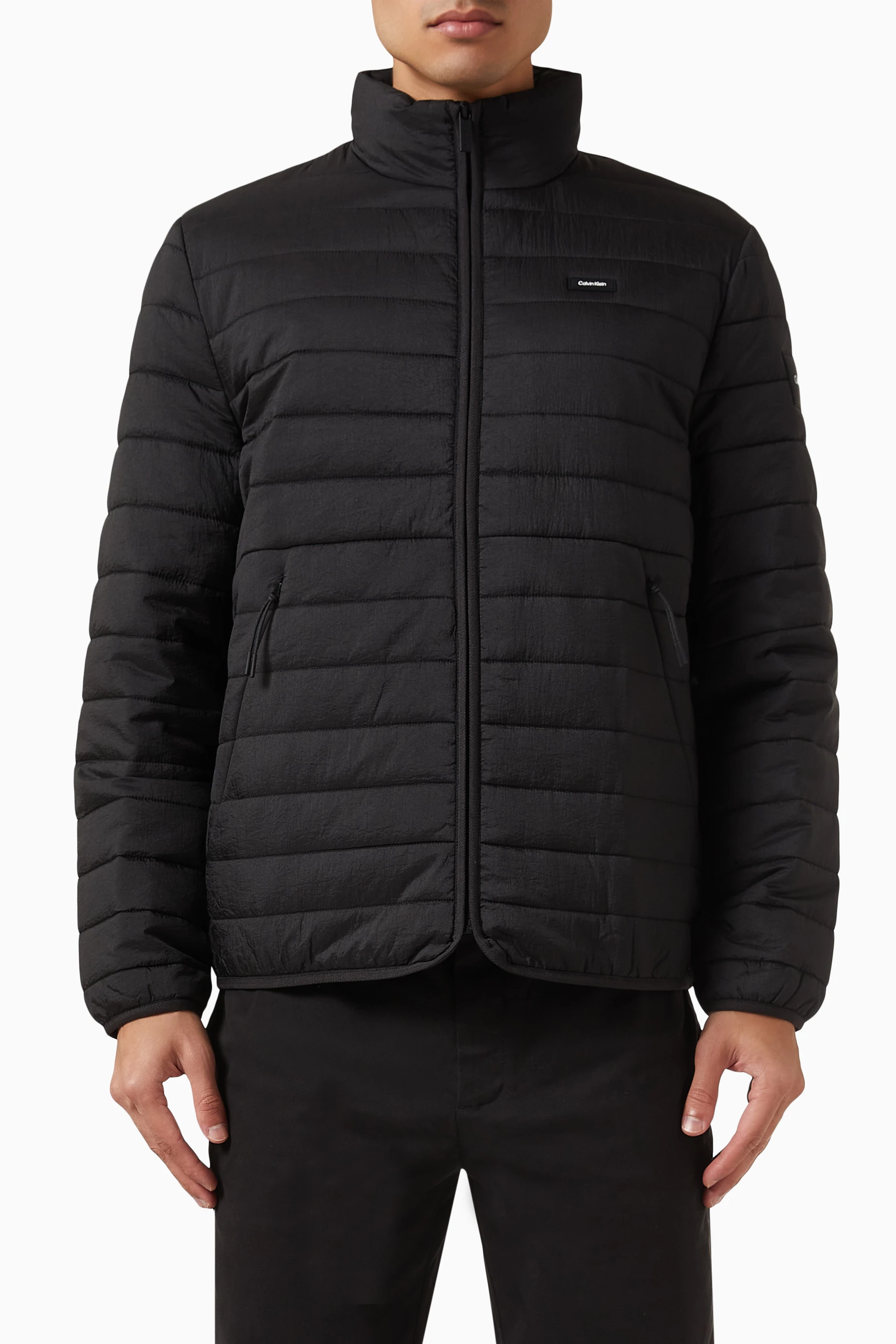 Calvin klein black modern fit packable quilted jacket 2025