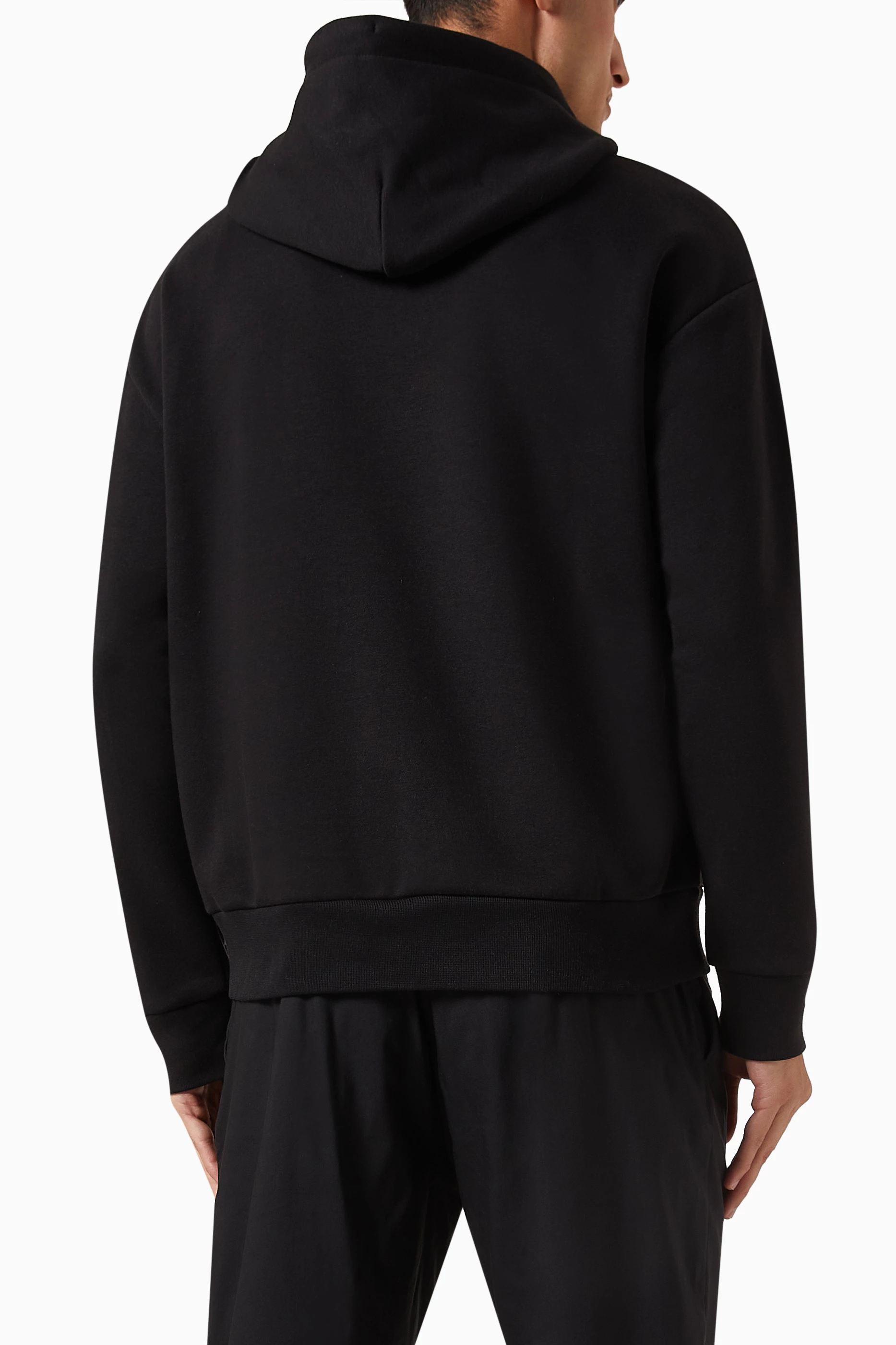 Buy Calvin Klein Black Logo Hoodie in Cotton Blend for Men in UAE