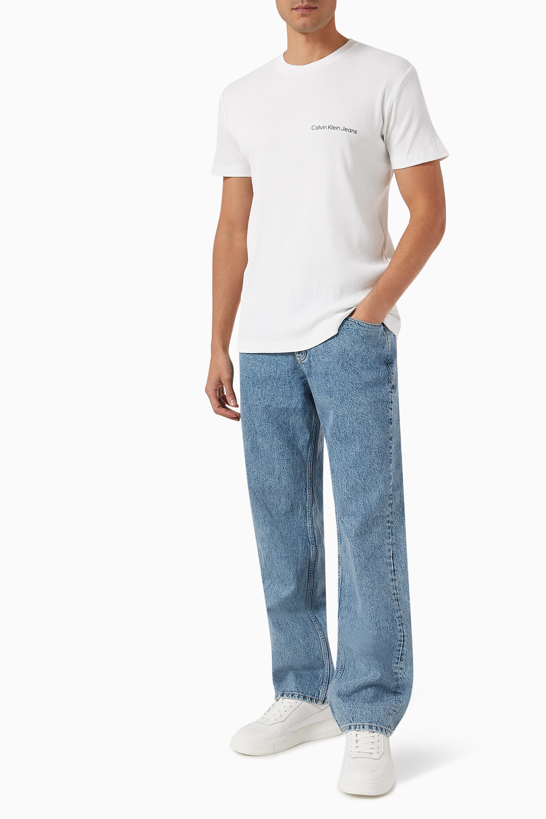 Calvin klein relaxed straight jeans store