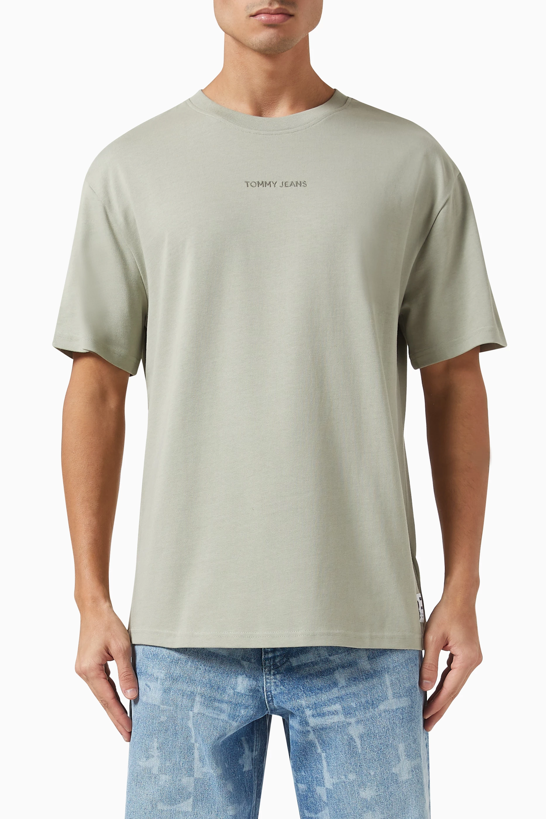 Tommy jeans online green t shirt