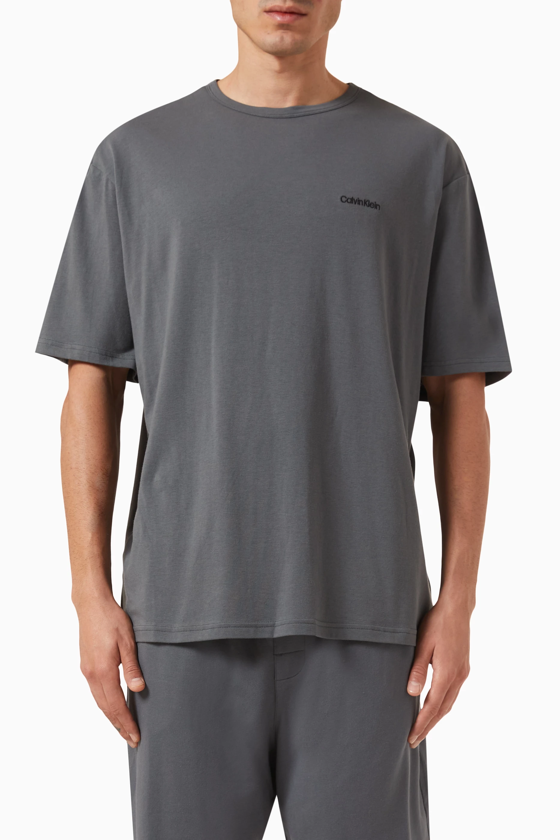 Calvin klein grey t shirt mens top