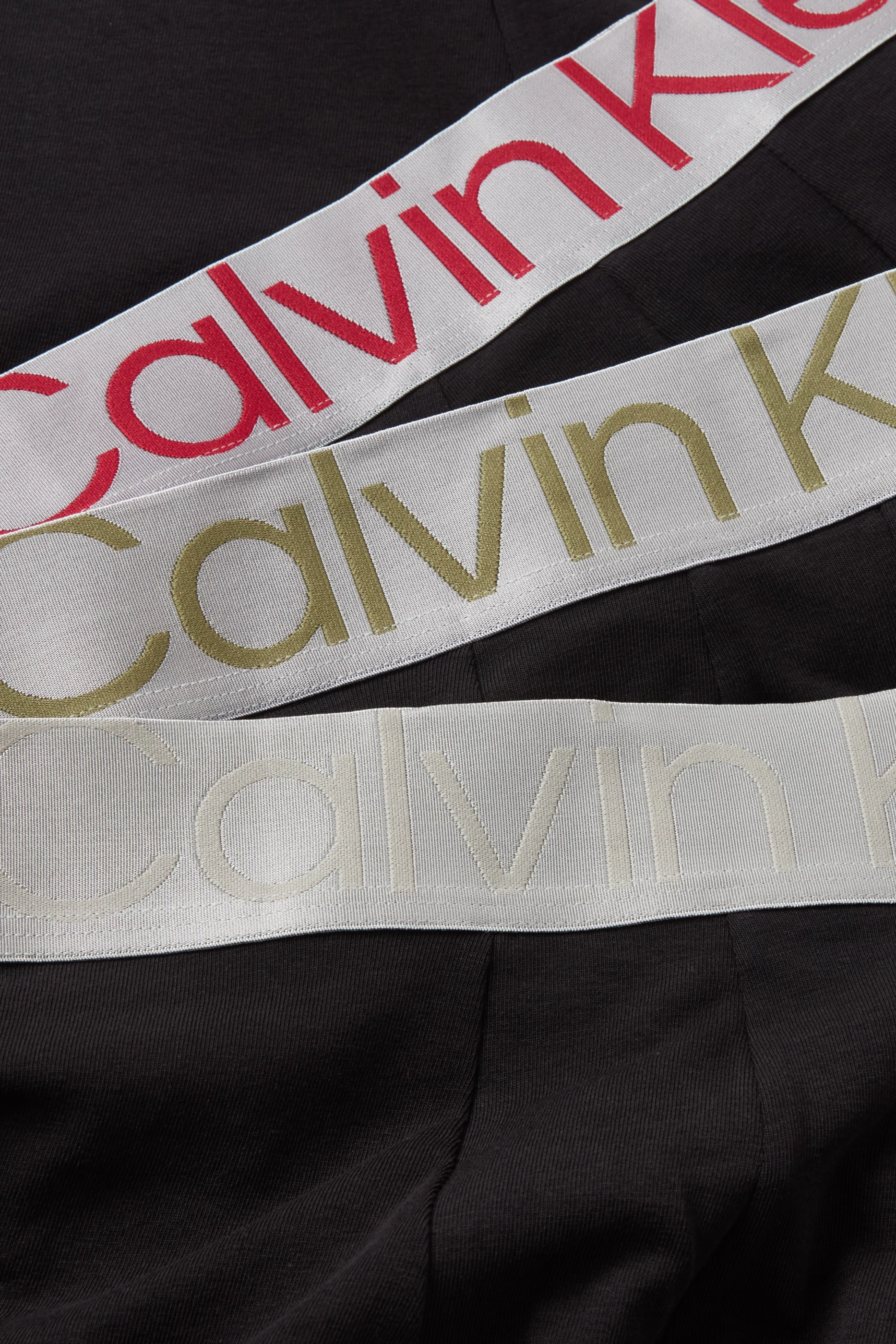 Buy Calvin Klein Black Steel Boxer Briefs Set of Three in Cotton for