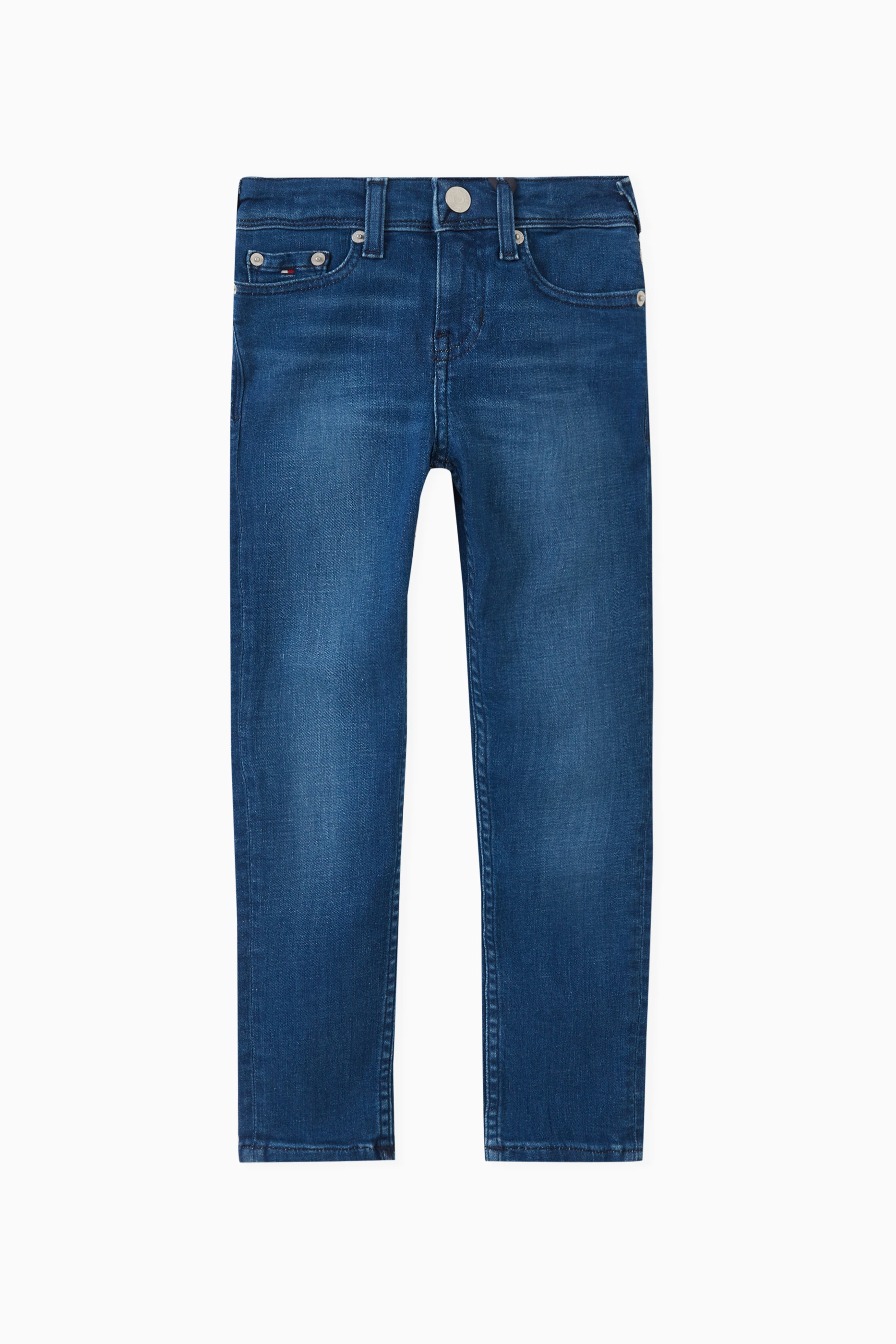 Buy Tommy Hilfiger Blue Scanton Slim fit Jeans in Cotton for Boys