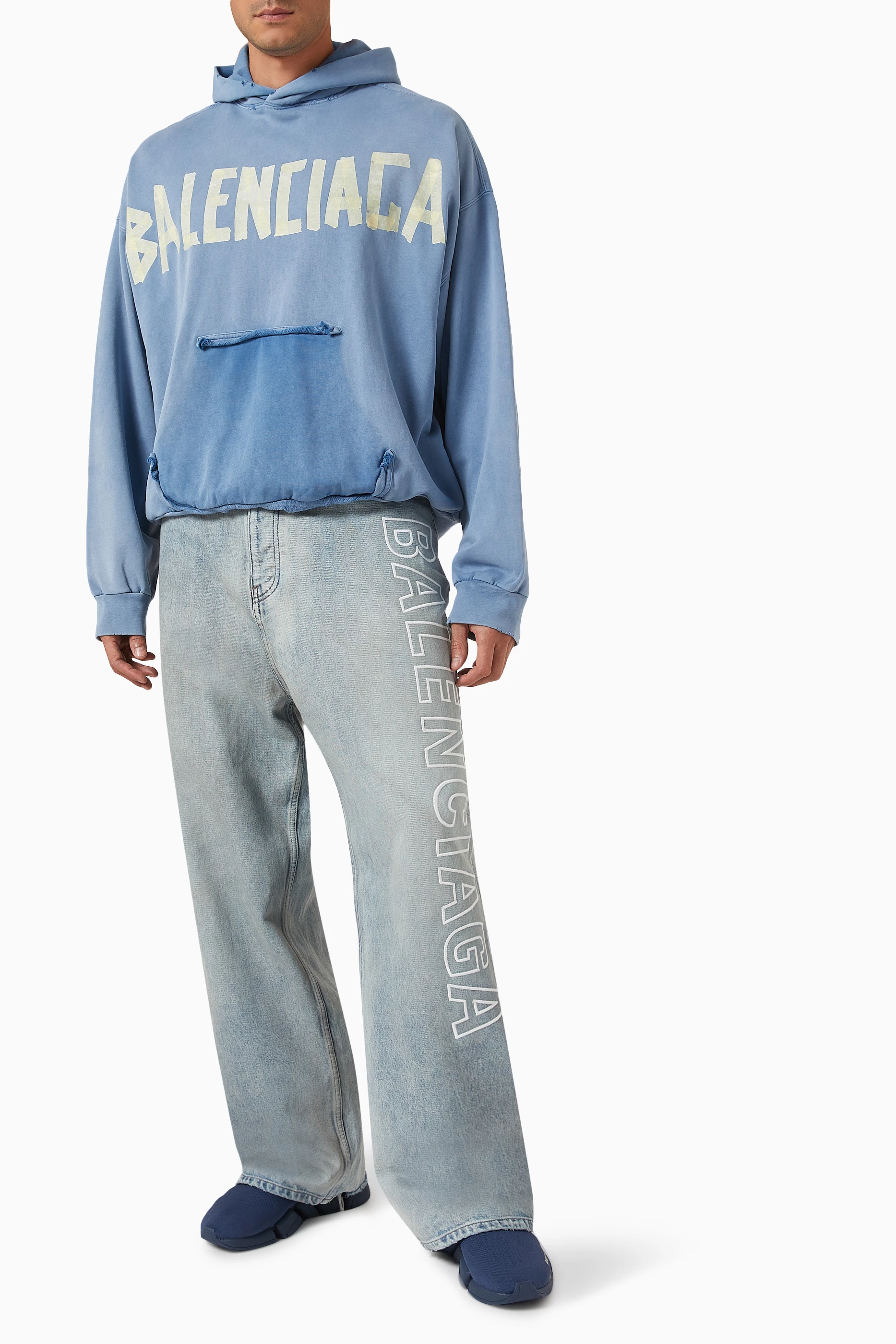 Balenciaga sweatshirt blue deals