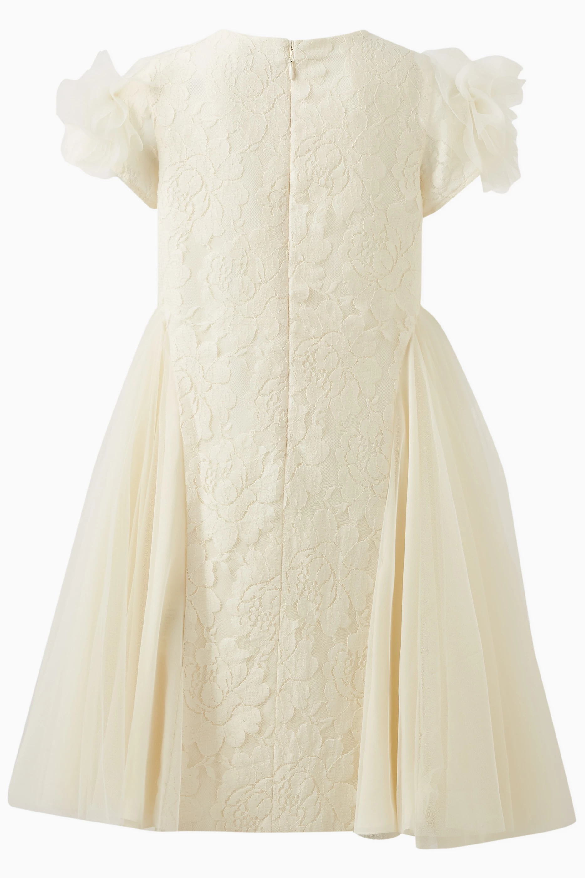 Girls white top lace dress