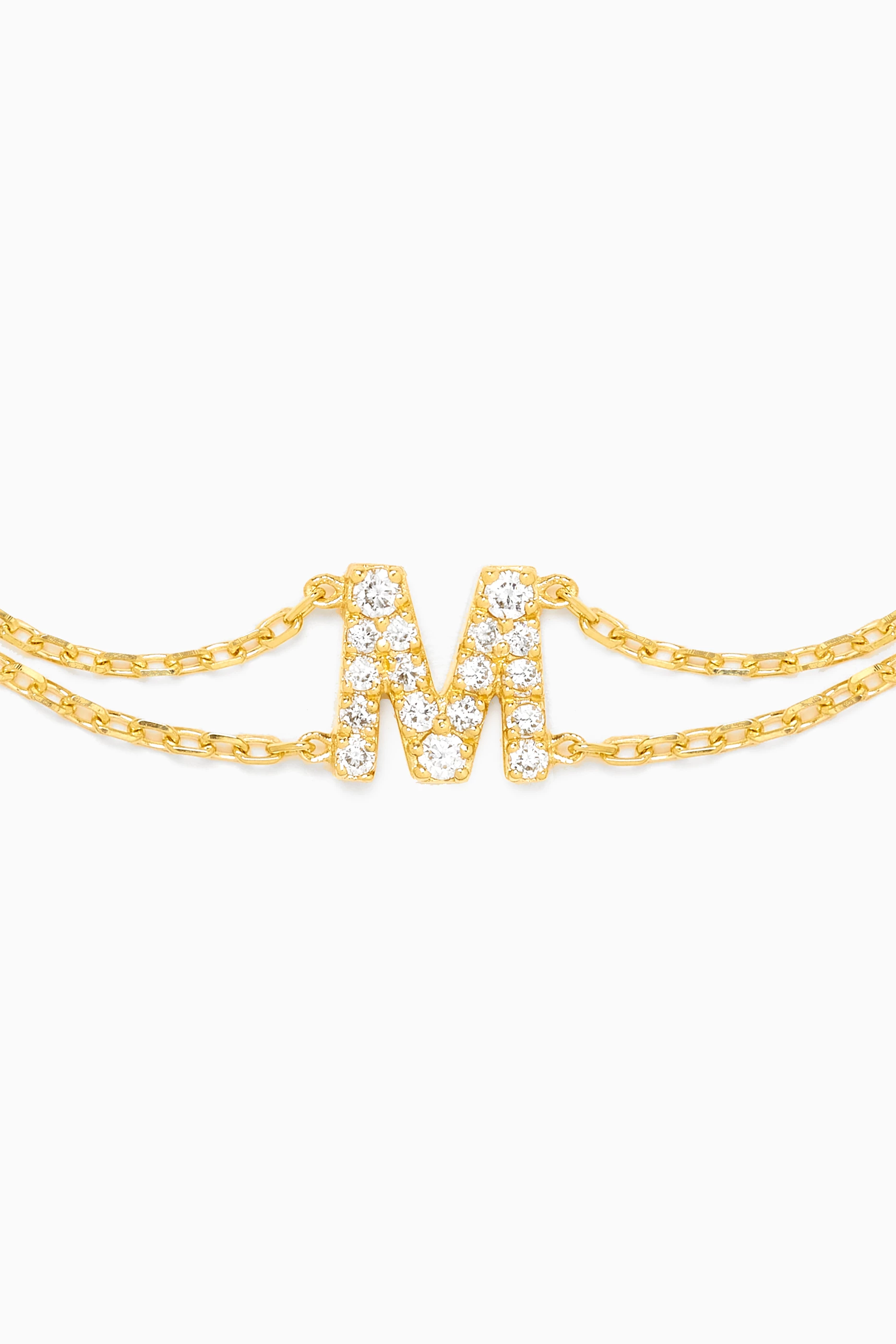 Diamond bracelet with initials cheap