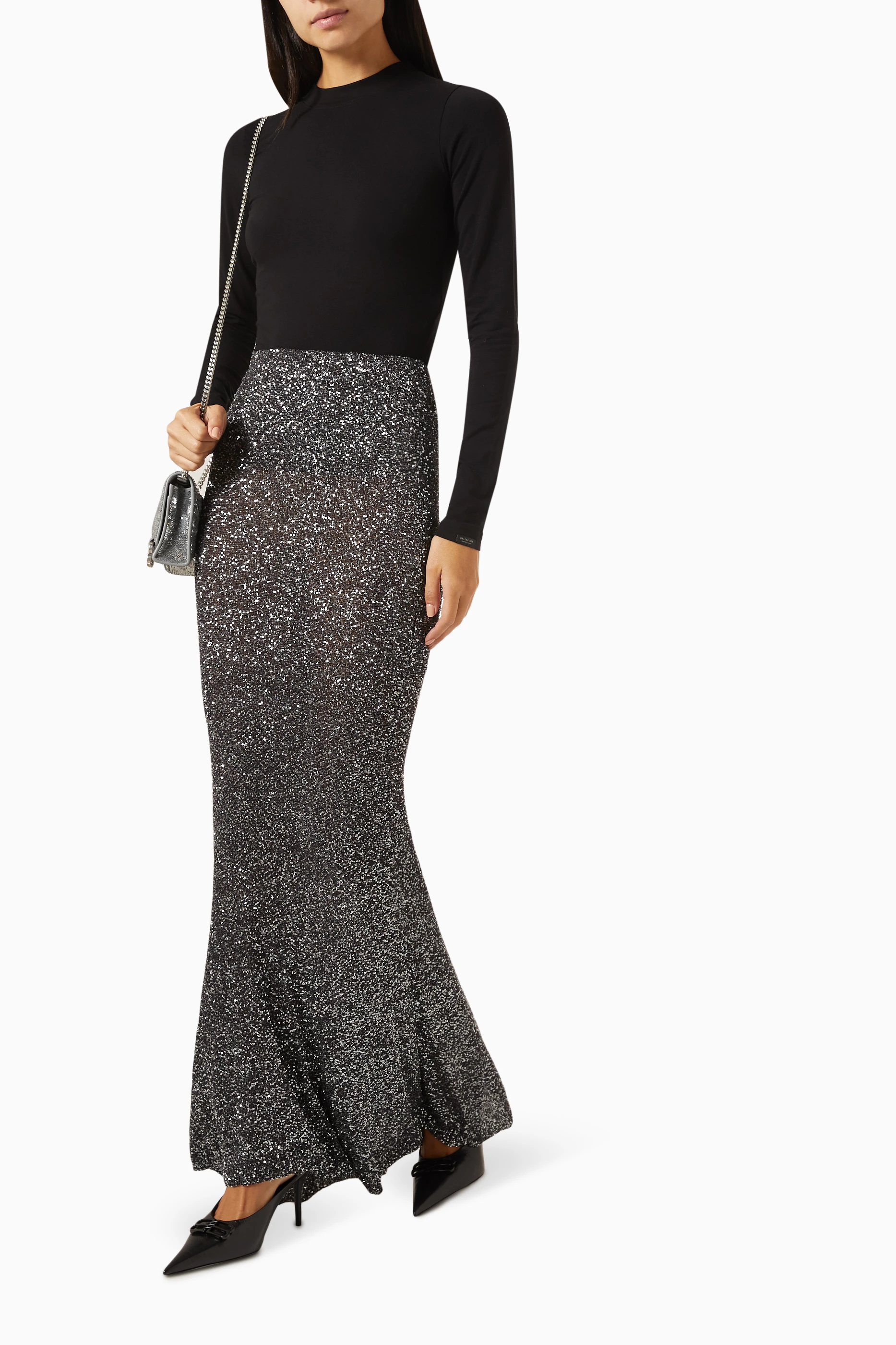 Bcbgmaxazria sequin maxi sales skirt