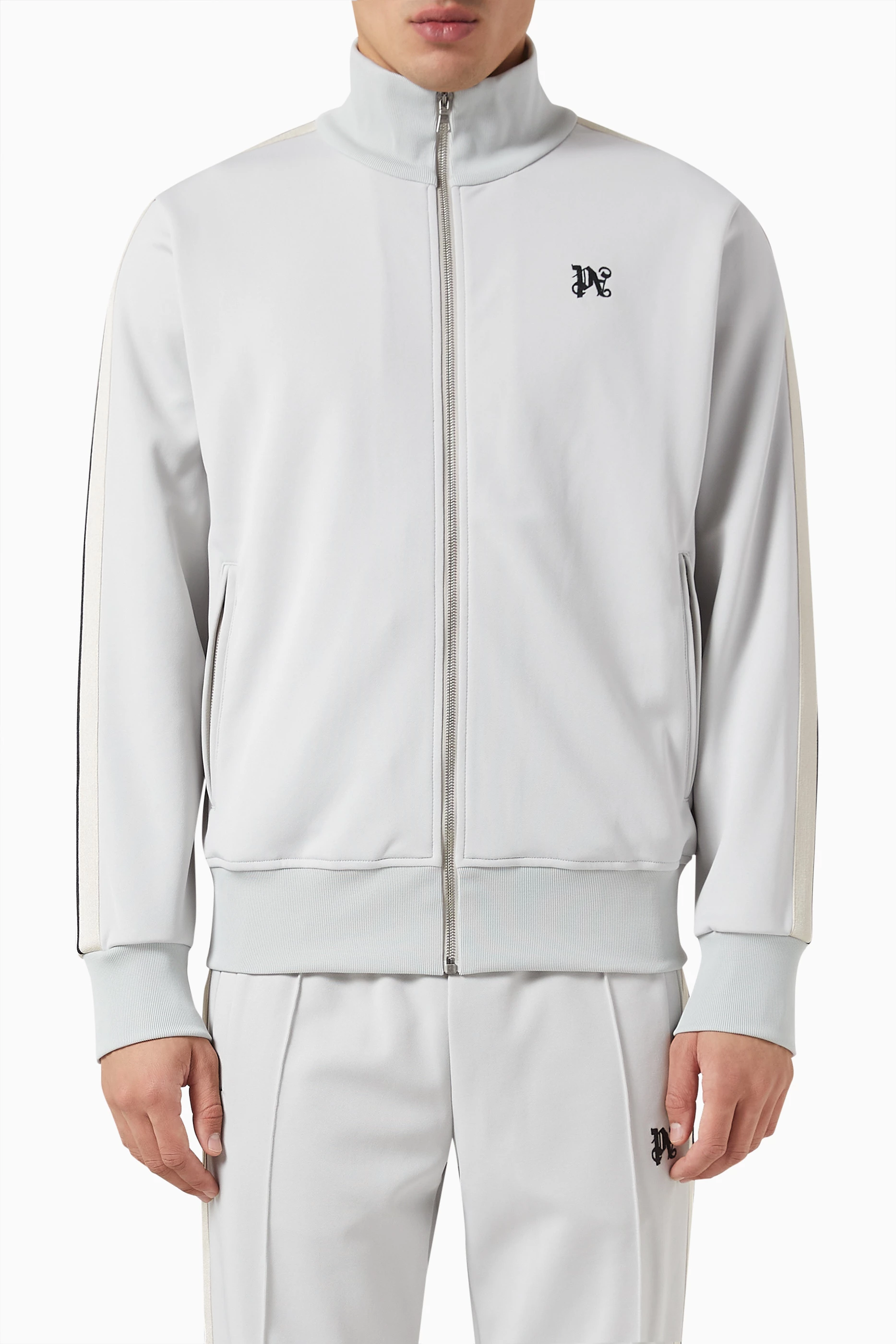 Buy Palm Angels Grey Monogram Track Jacket for Men in UAE Ounass
