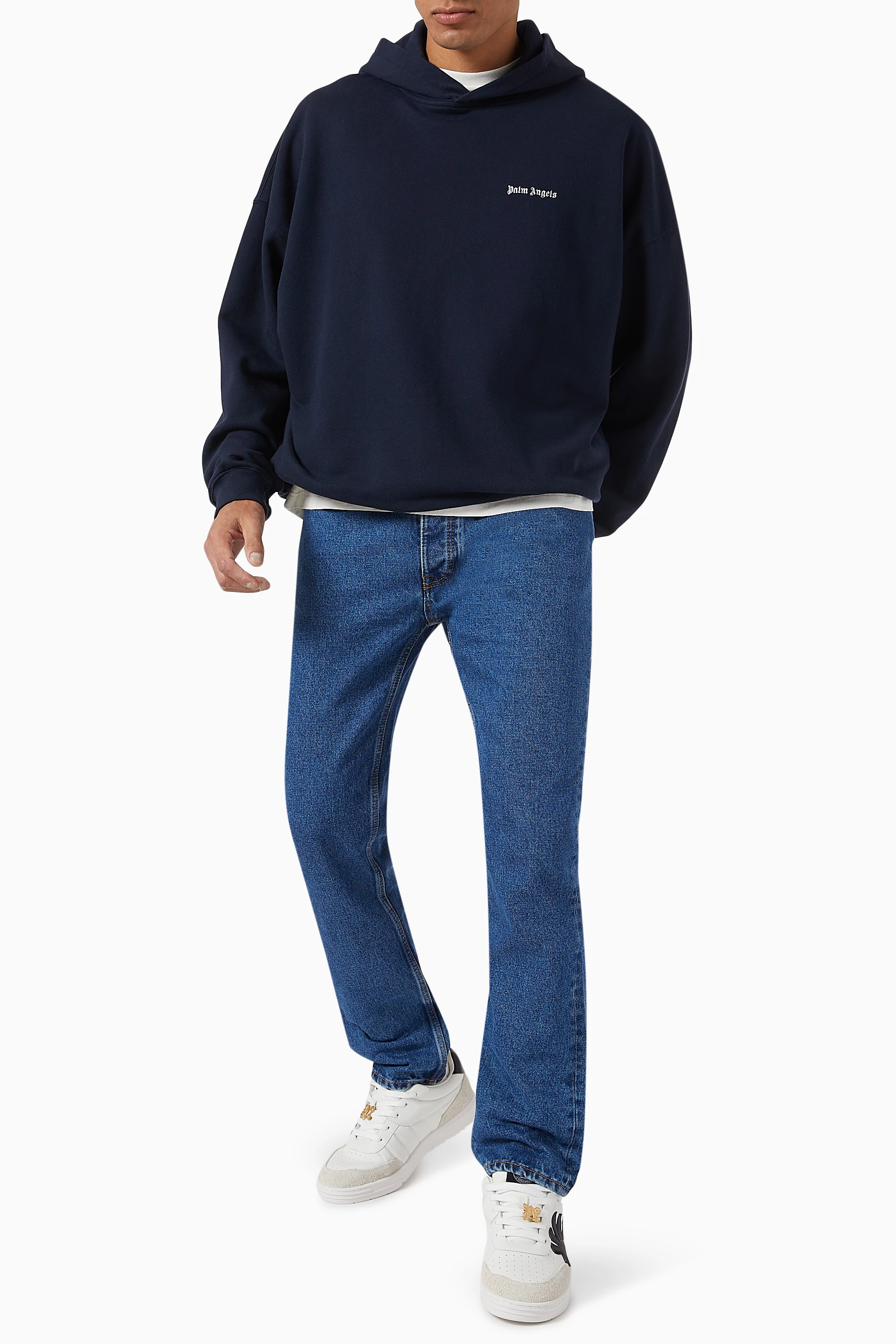 Palm angels hoodie online blue