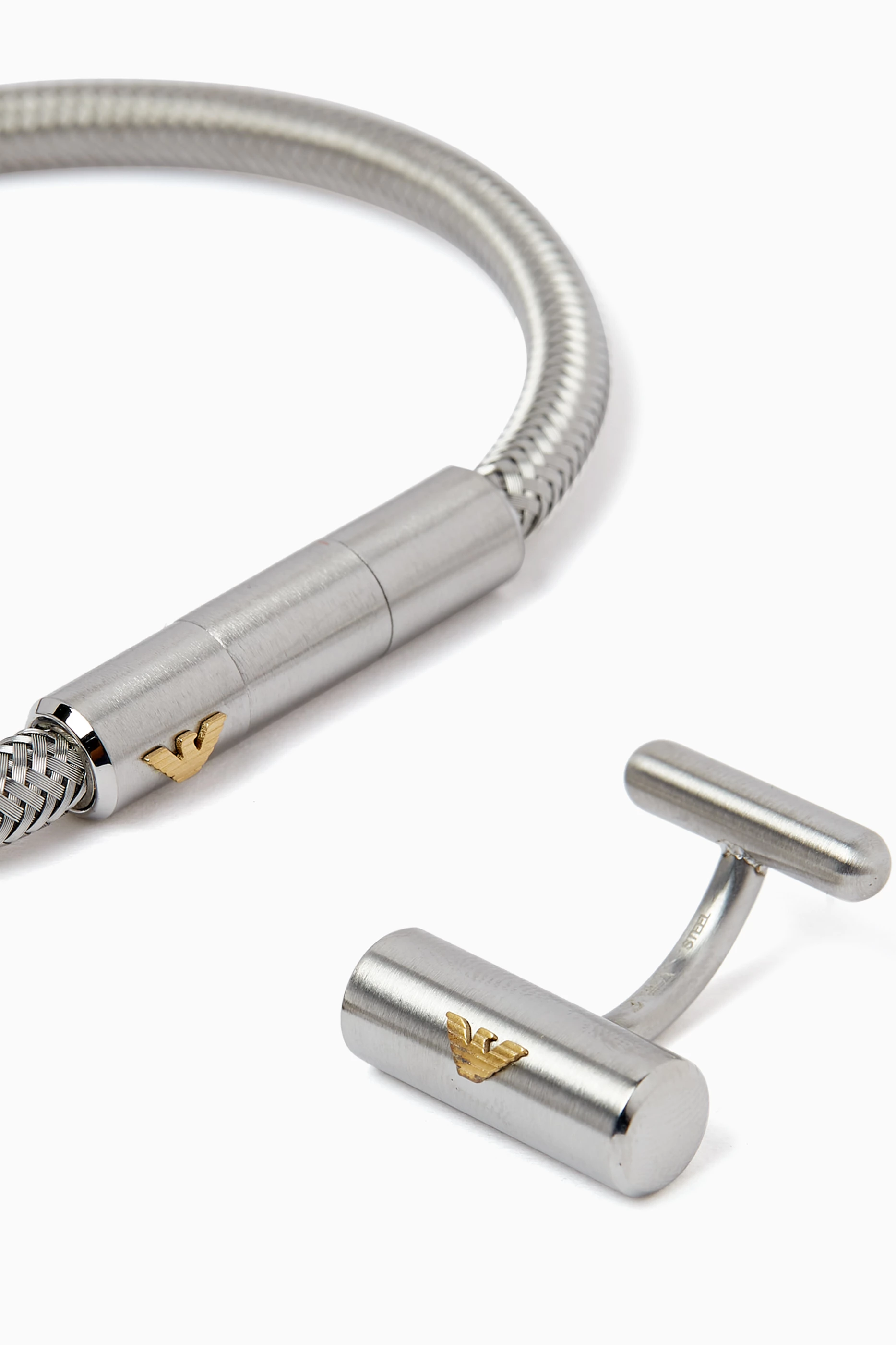Buy Emporio Armani Silver Bracelet Cufflinks in Stainless Steel