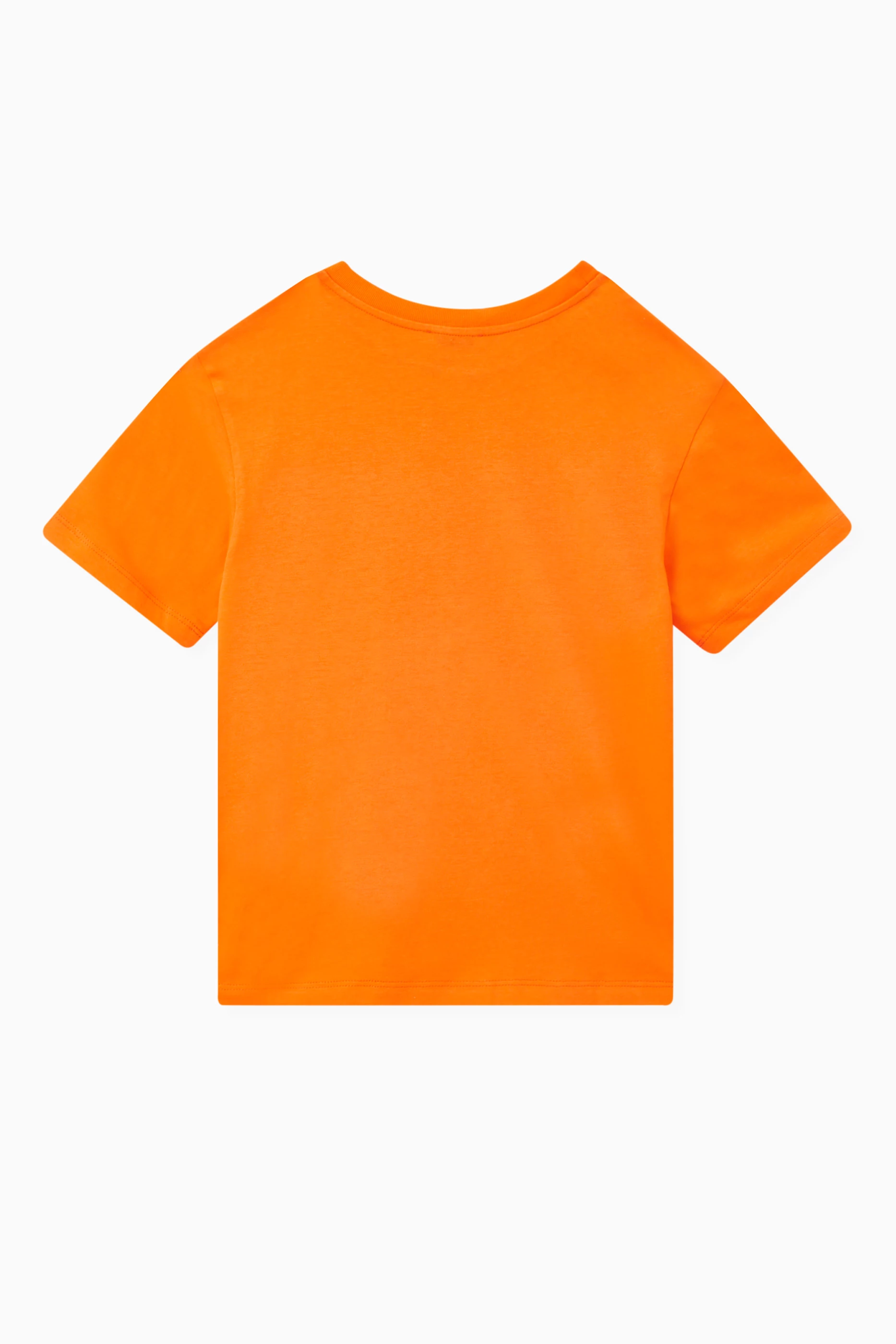 Buy Dolce Gabbana Orange Logo patch T shirt in Cotton jersey for