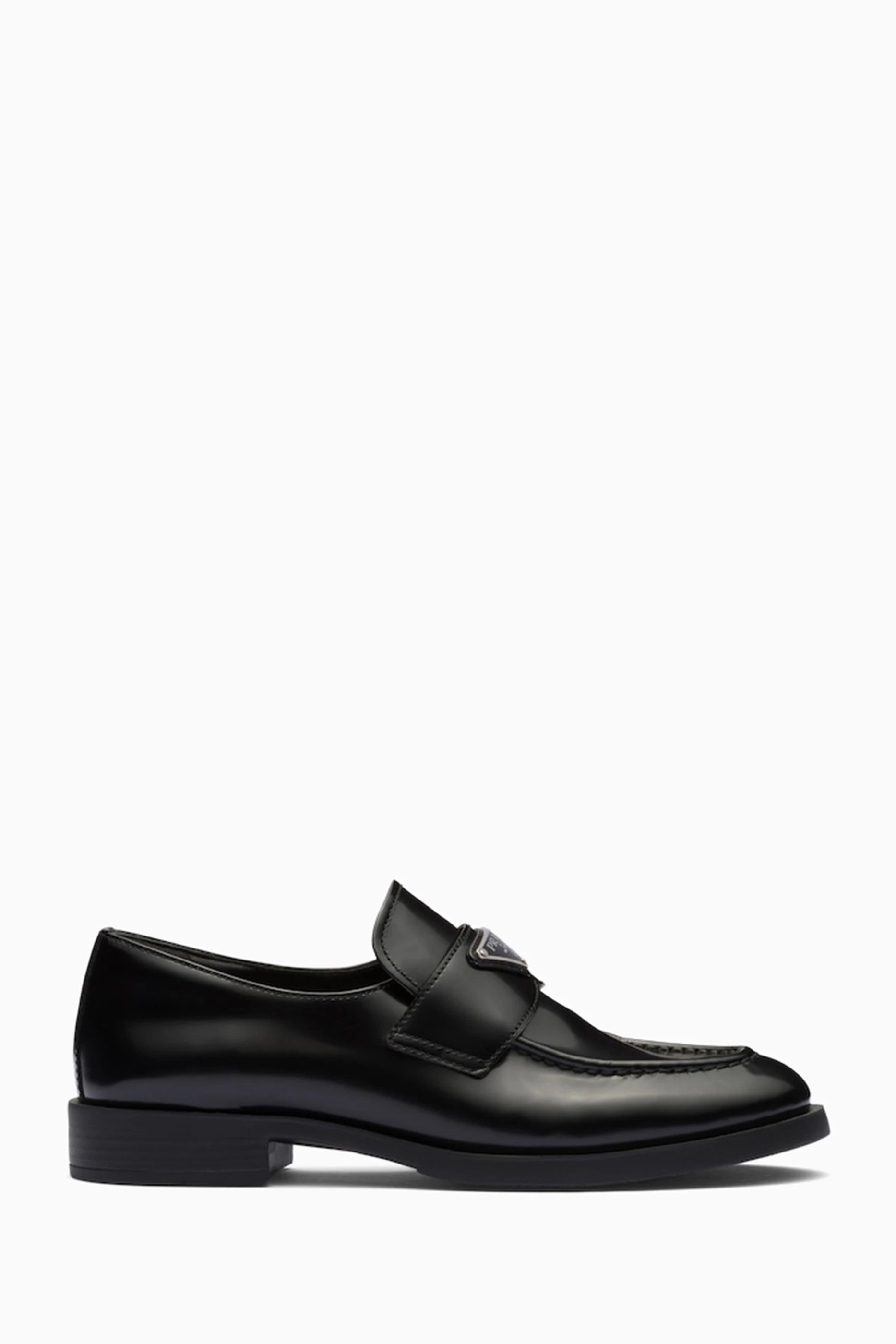 Buy Prada Black Only Catflow Loafers in Leather for Women in UAE