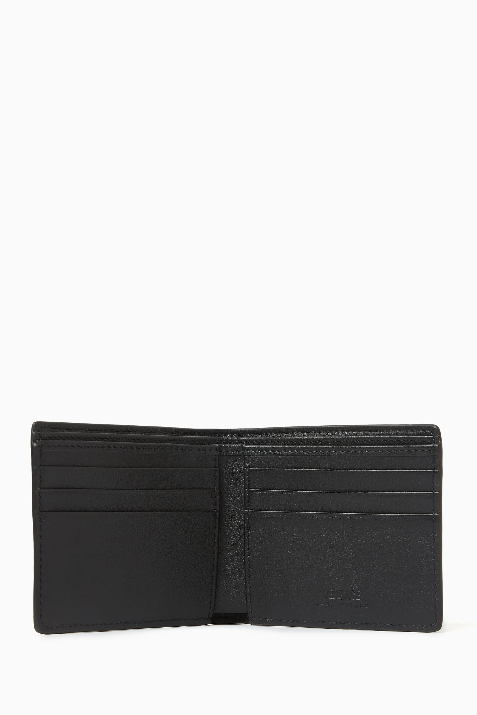Buy Versace Black Biggie Wallet in Leather for Men in UAE Ounass