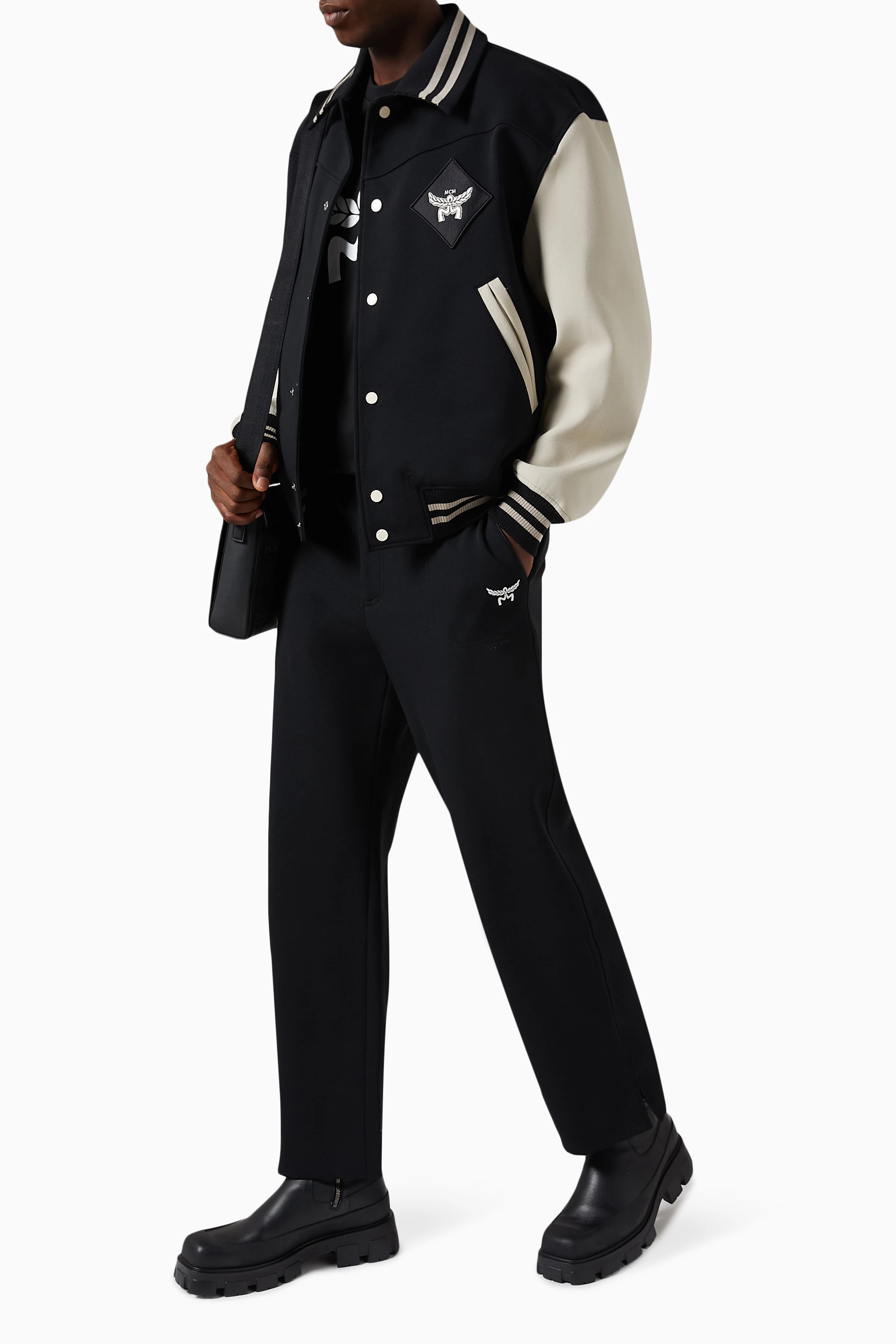 Mcm sale letterman jacket