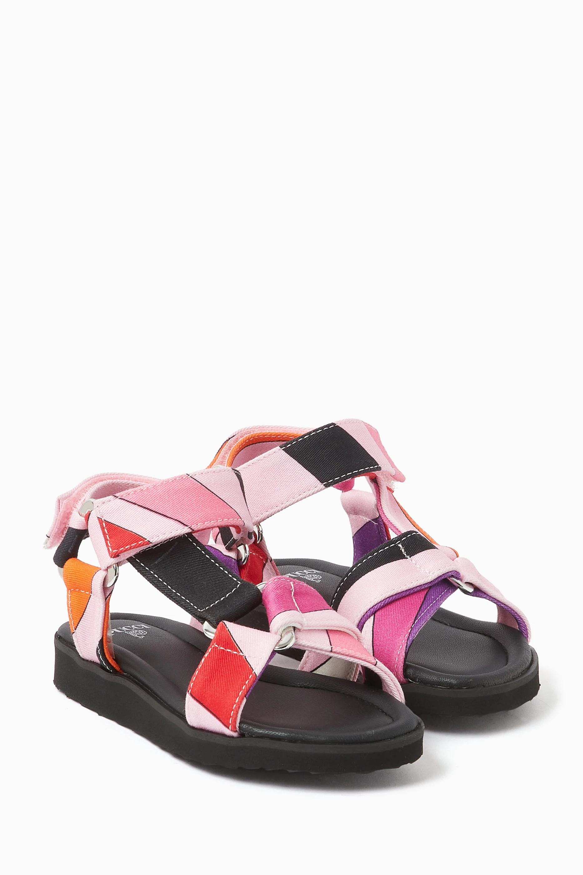 Buy Emilio Pucci Multicolour Sandals in Fabric for Girls in UAE