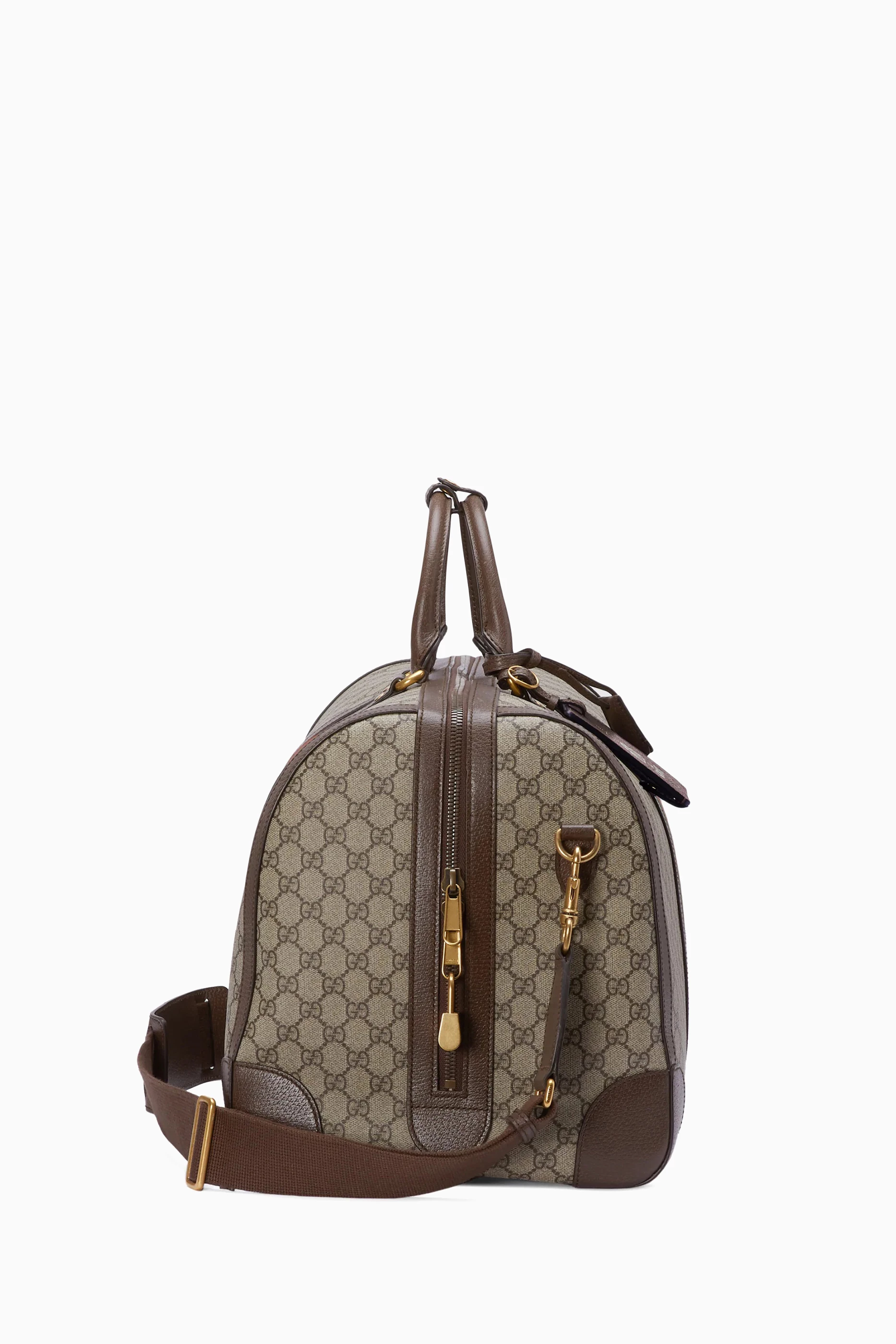 Buy Gucci Neutral Large Gucci Savoy Duffle Bag in GG Supreme
