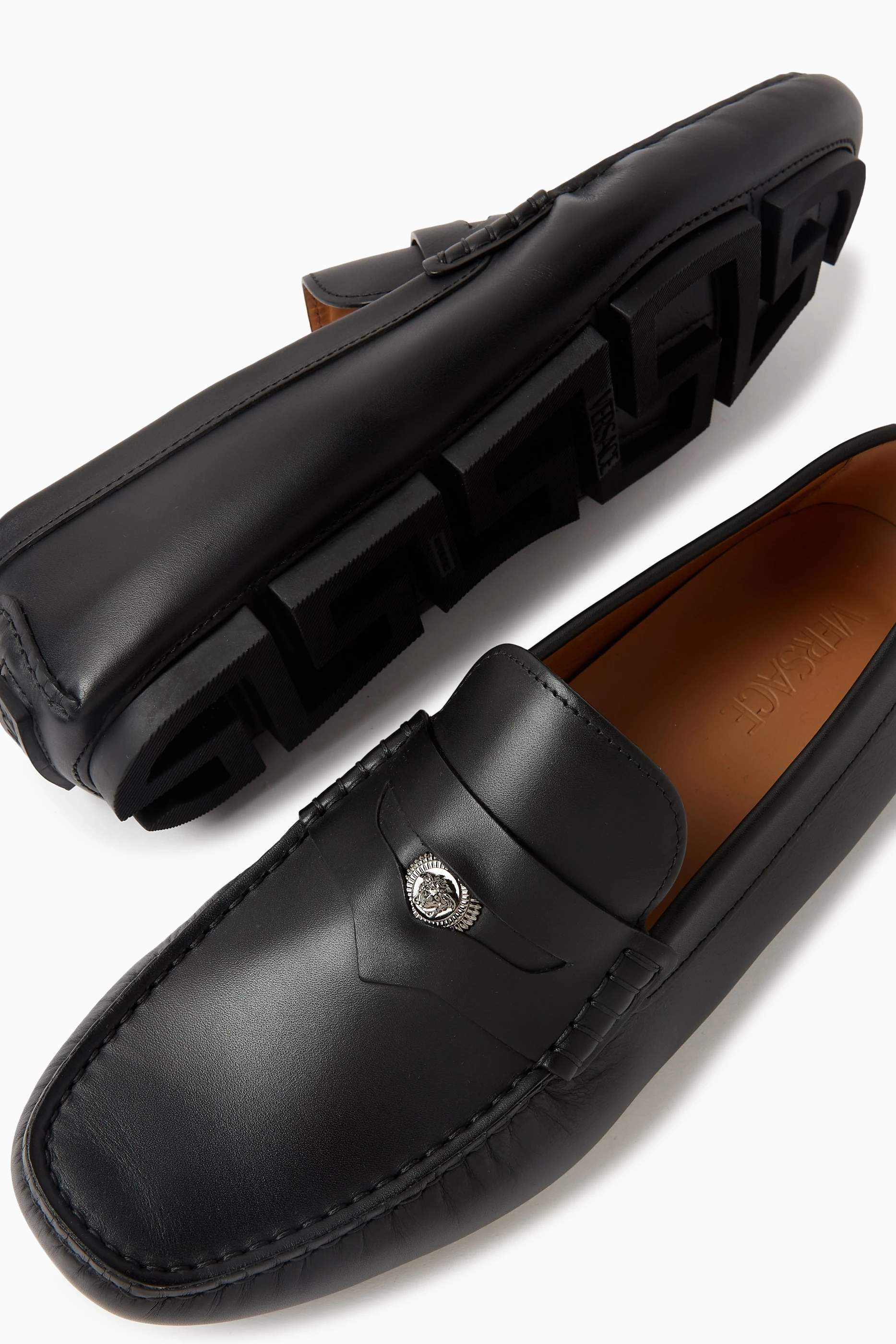 Versace black sales dress shoes