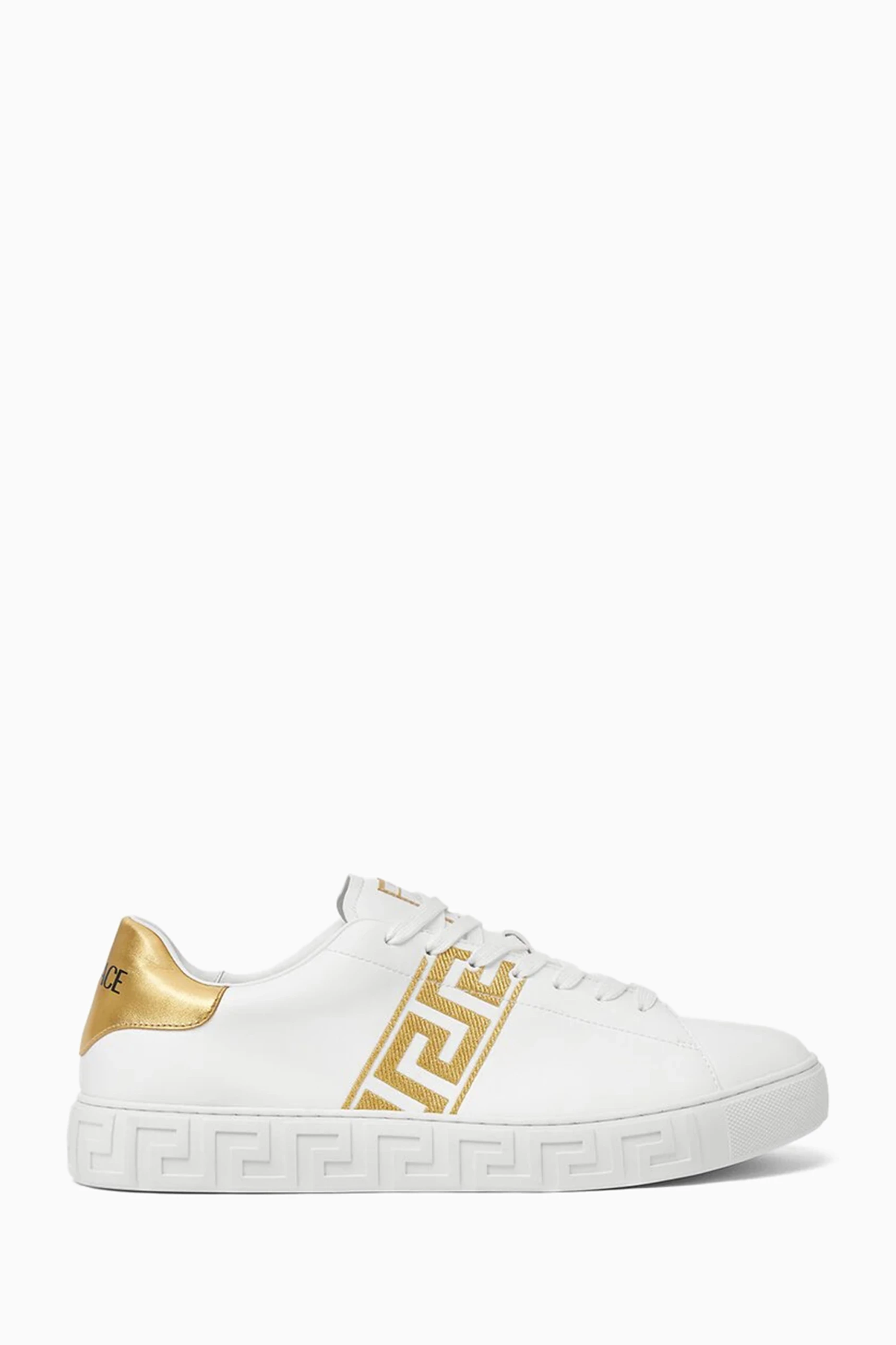 Versace white medusa sneakers on sale