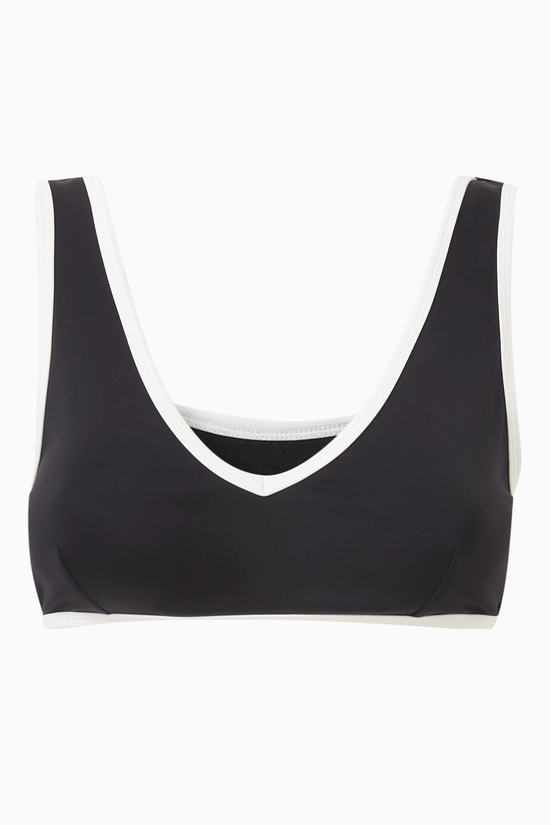 Buy Good American Black Varsity Support Bikini Top for Women in