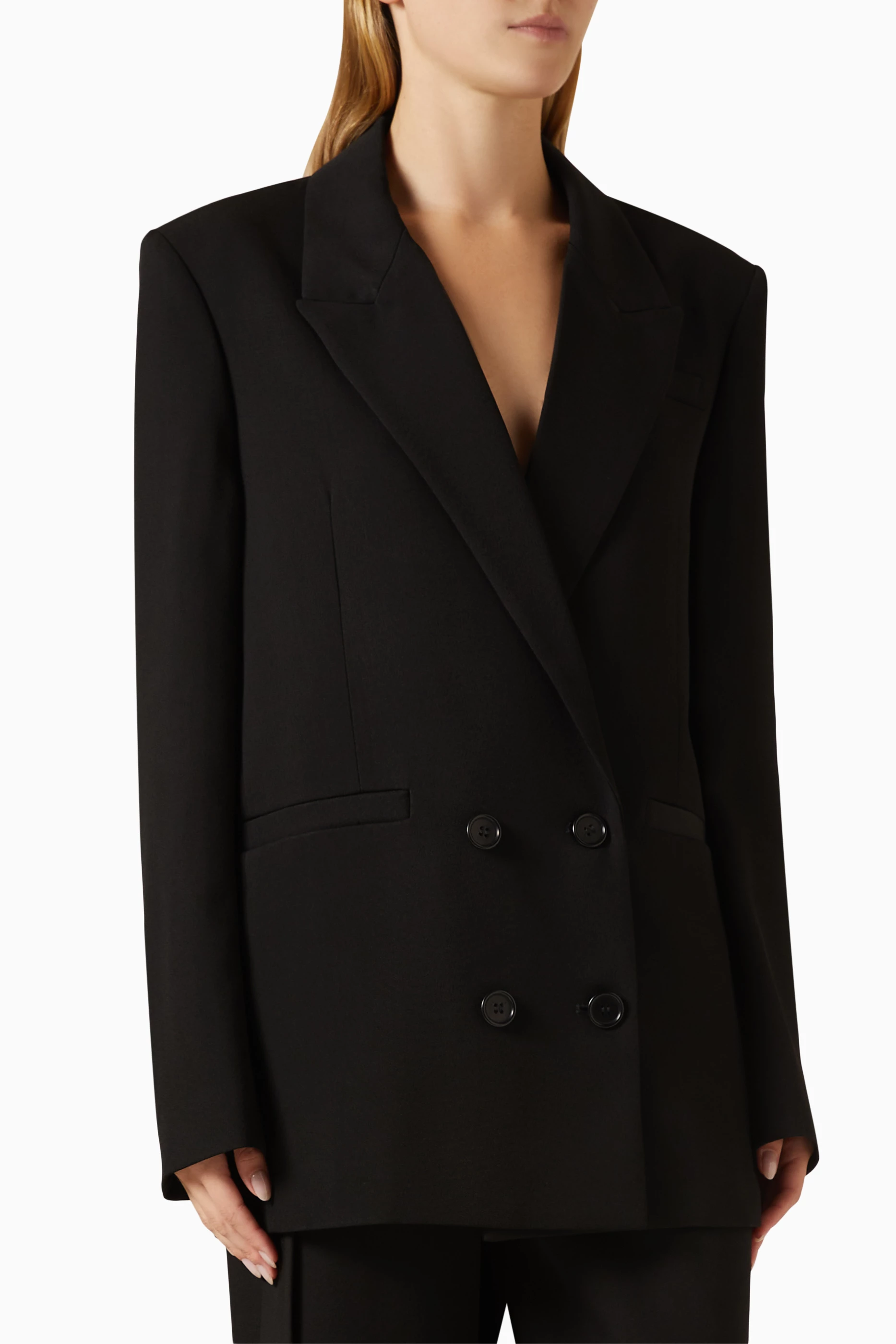 Oversized black blazer top