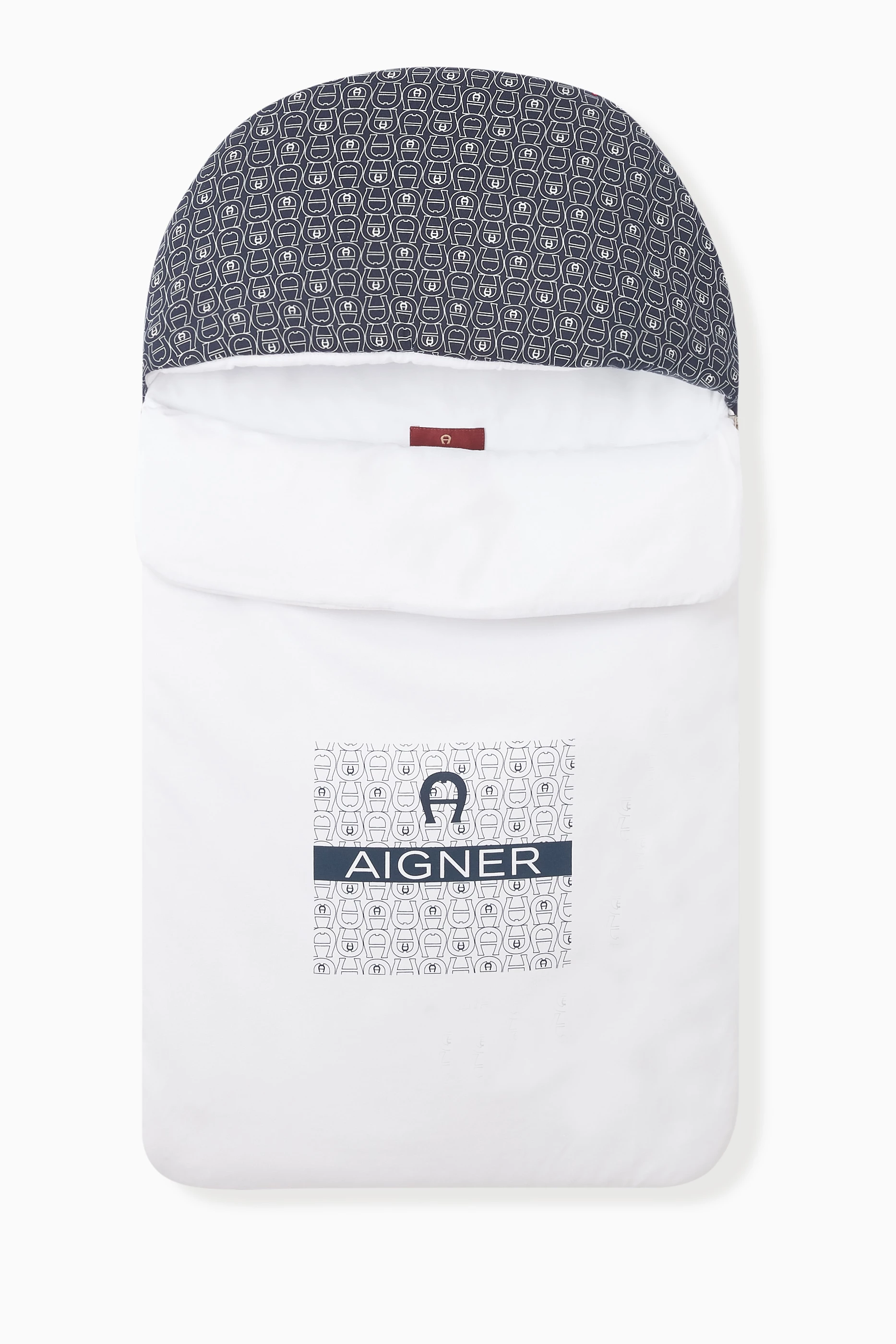 Buy AIGNER Blue Logo print Sleeping Bag in Pima Cotton for Baby