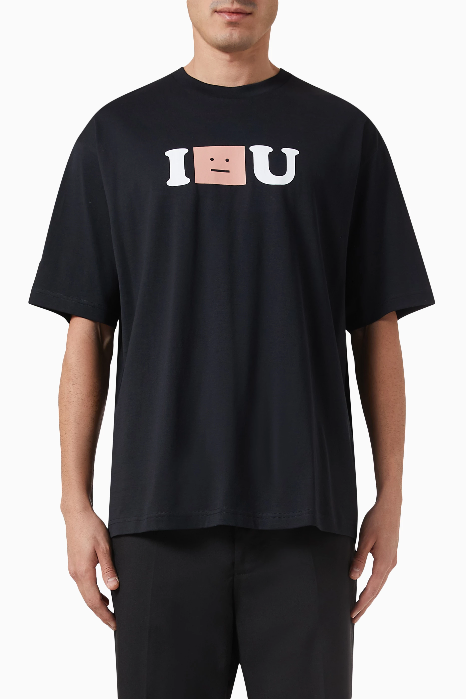 Acne neck shop logo tee