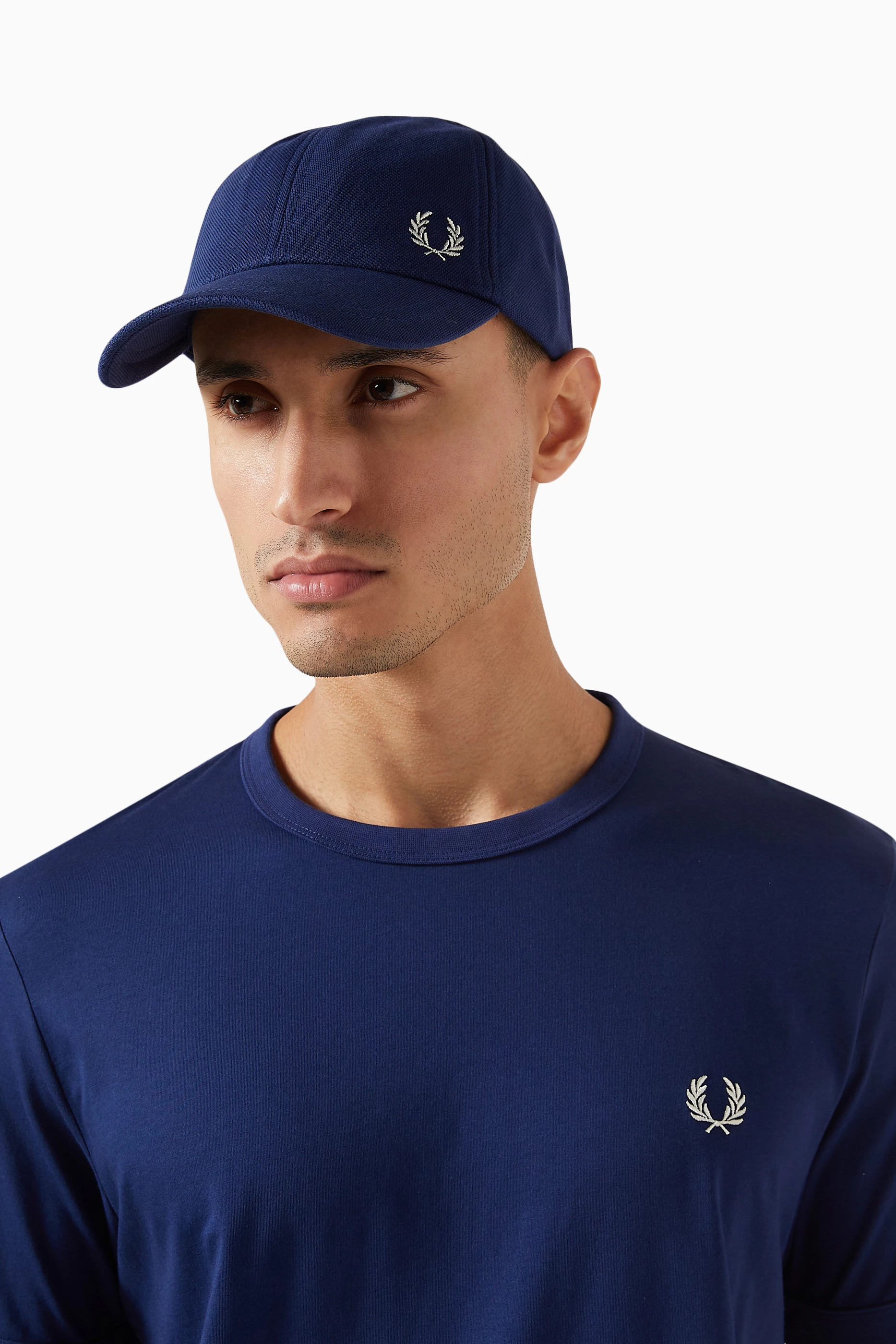 Buy Fred Perry Blue Classic Baseball Cap in Cotton Piqu for Men
