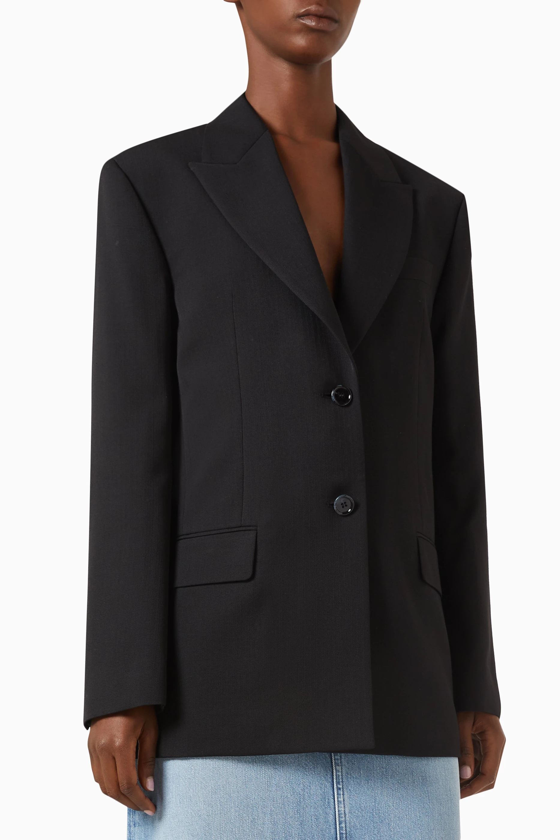 Acne online black blazer