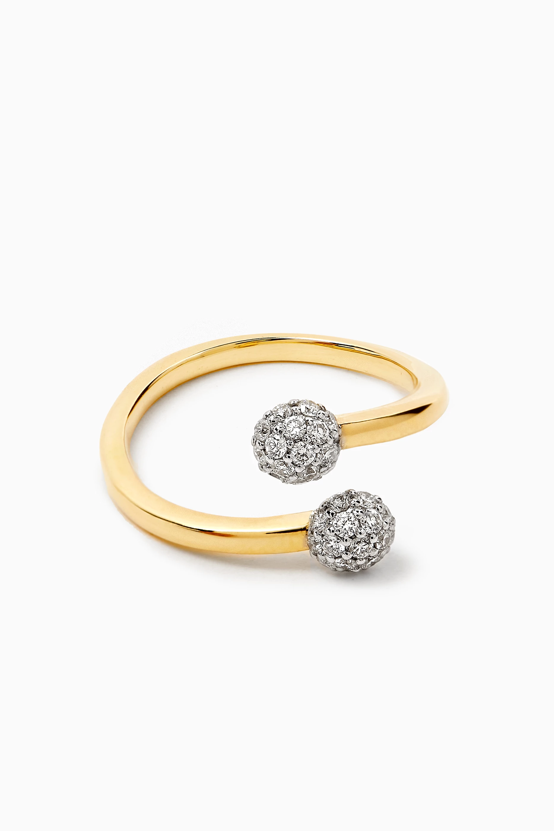 Yellow gold 2025 ring with diamond