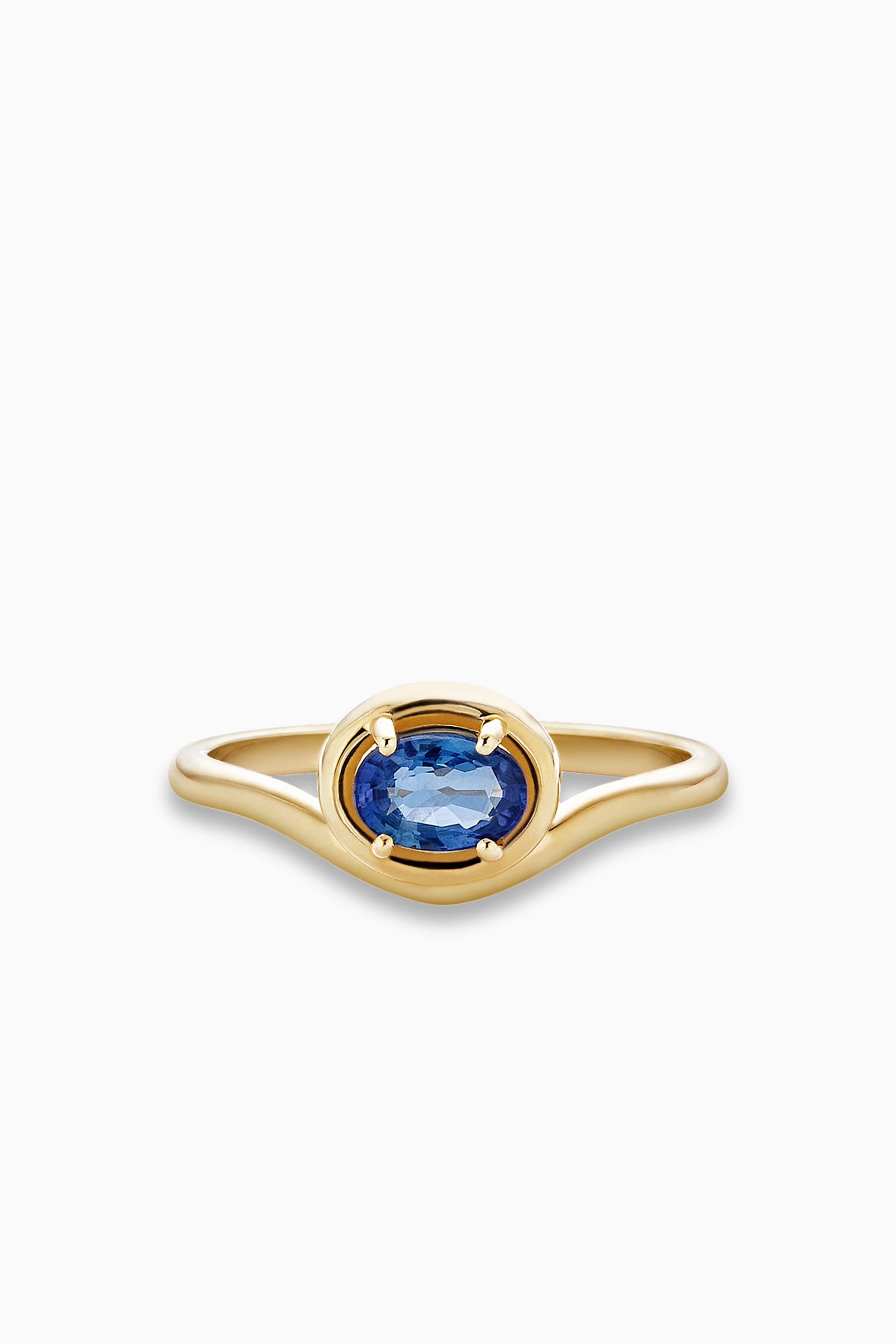 Gold ring with on sale gemstone