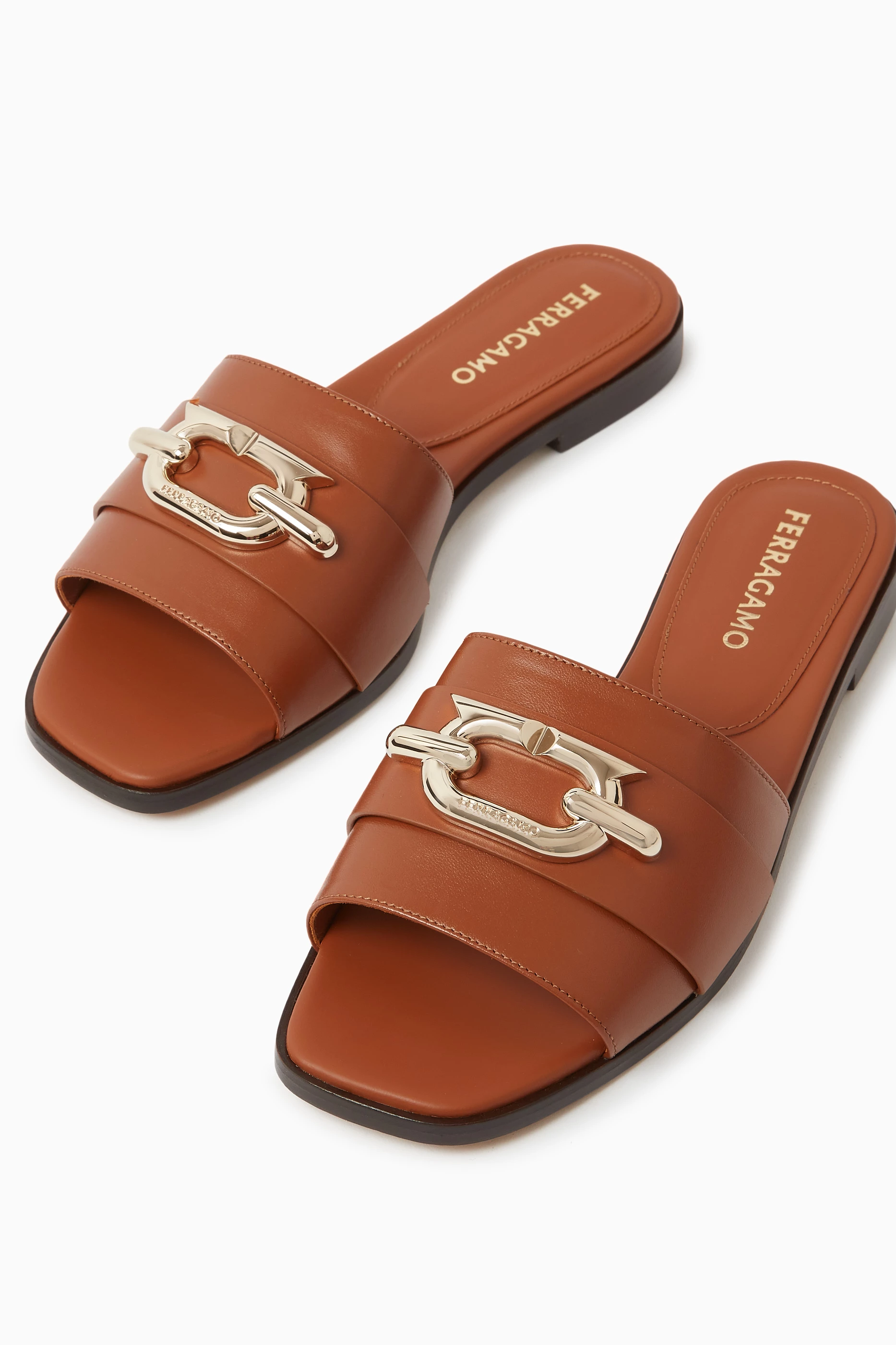 Gancini slide sandal clearance