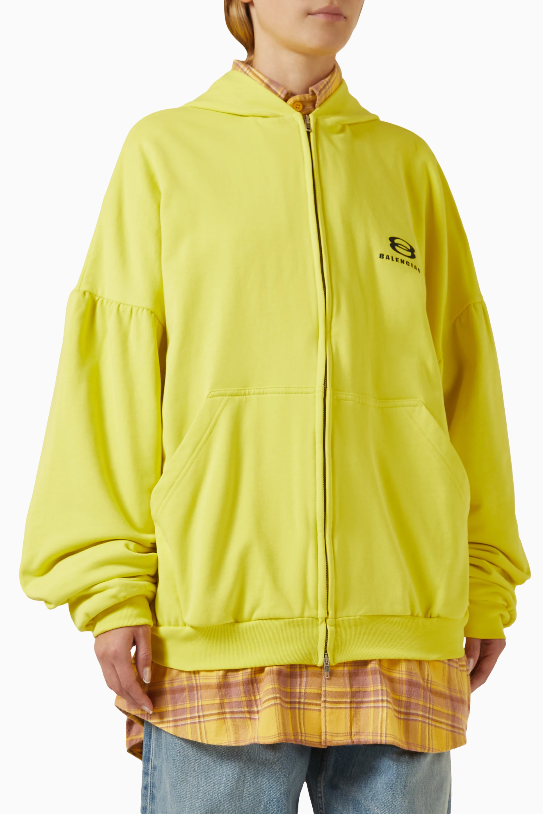 Balenciaga oversized hoodie yellow store