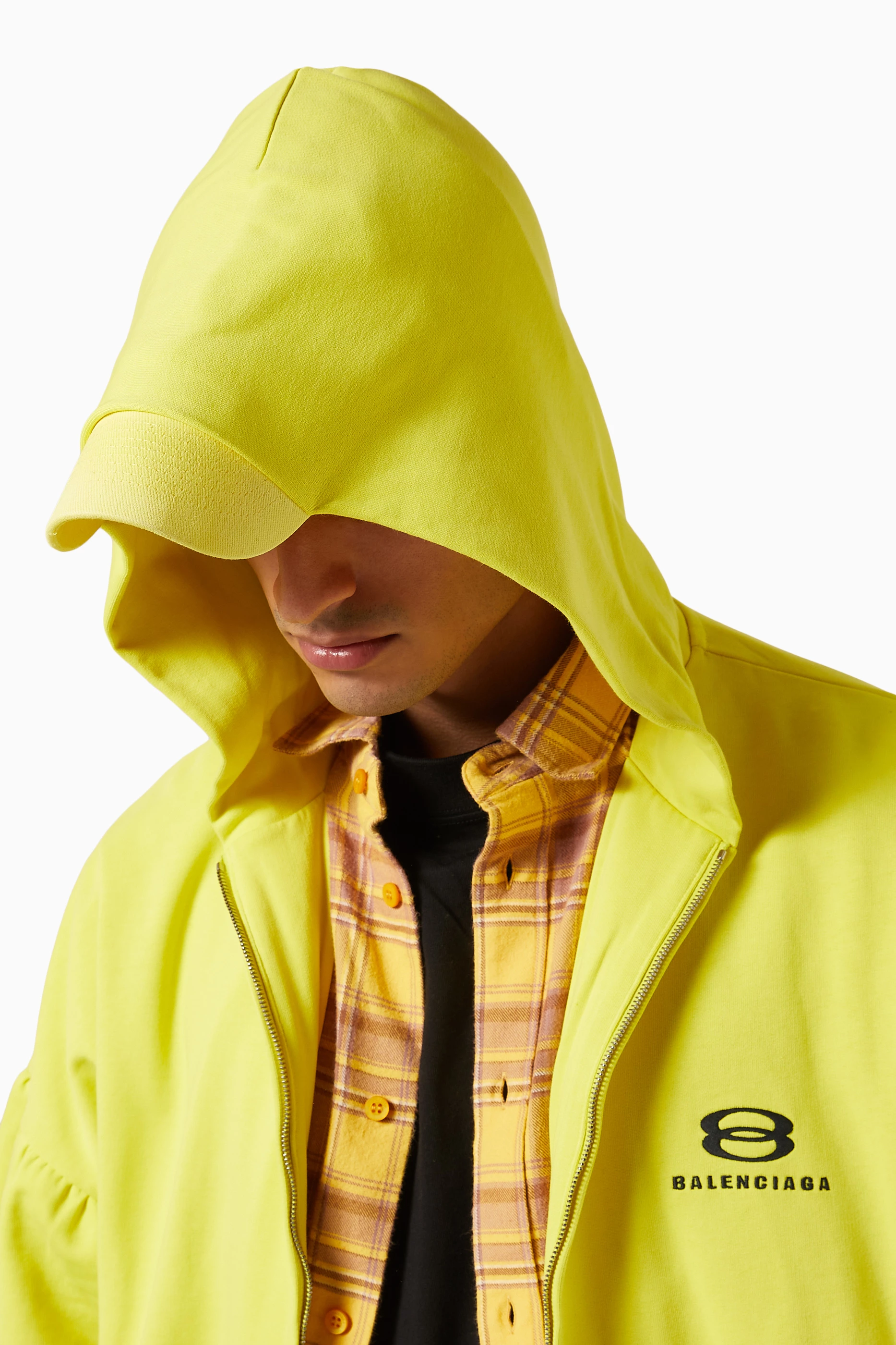 Buy Balenciaga Yellow Unisex Unity Sports Icon Layered Oversized Hoodie for UNISEX in UAE Ounass