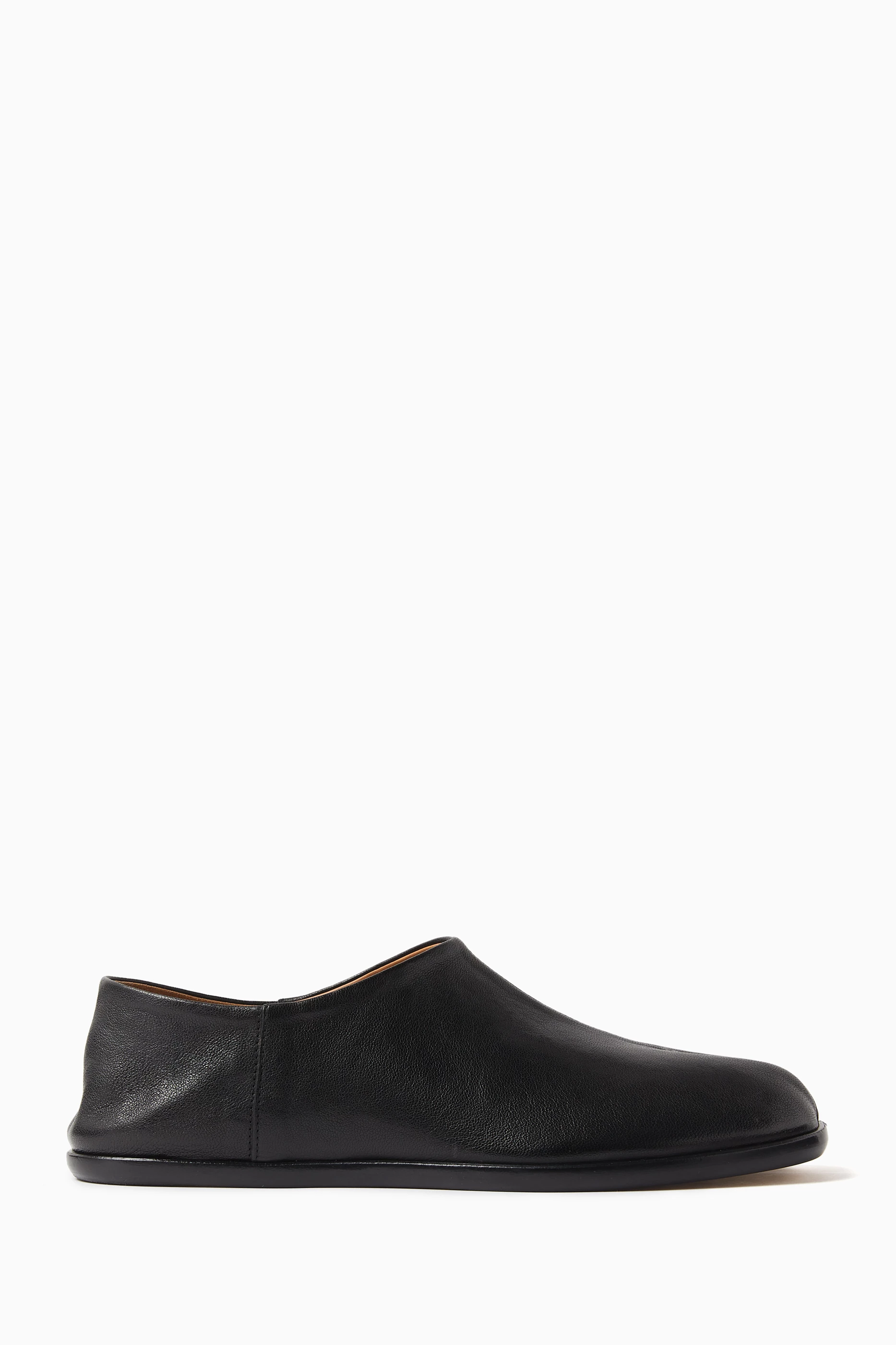 Buy Maison Margiela Black Tabi Mocassins in Leather for Women in