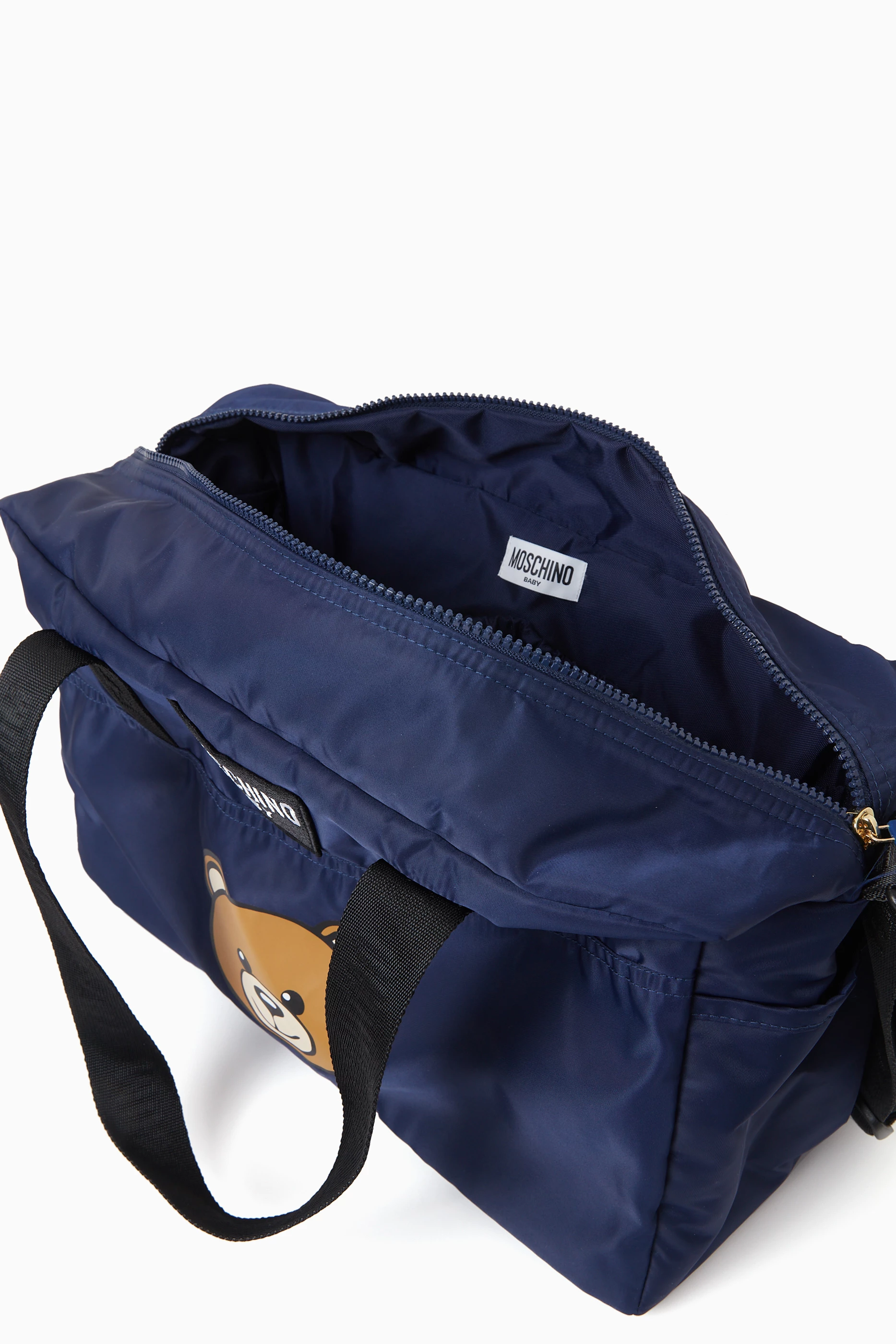 Moschino diaper 2025 bag blue