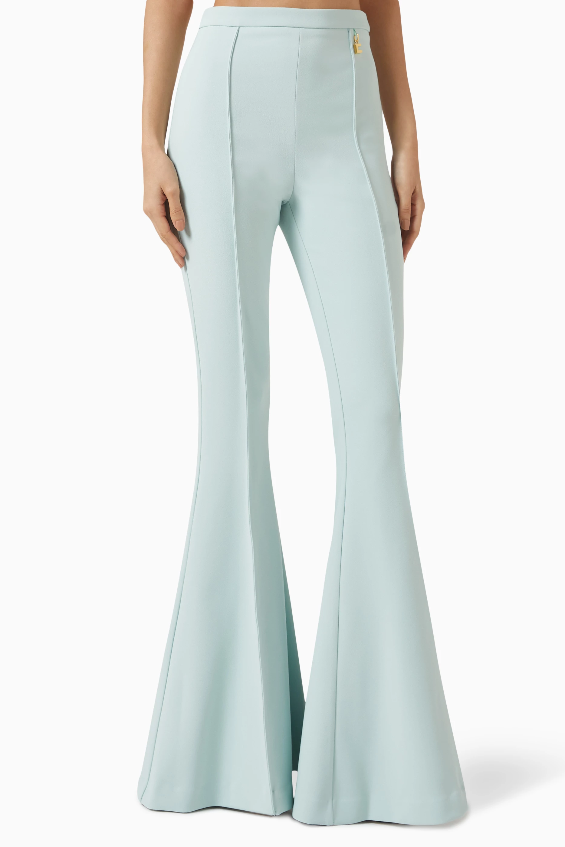 Blue flared pants clearance